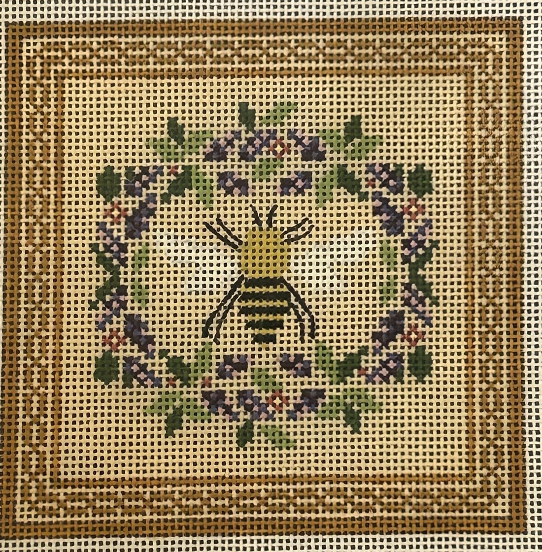 Bee Floral Coaster Beige