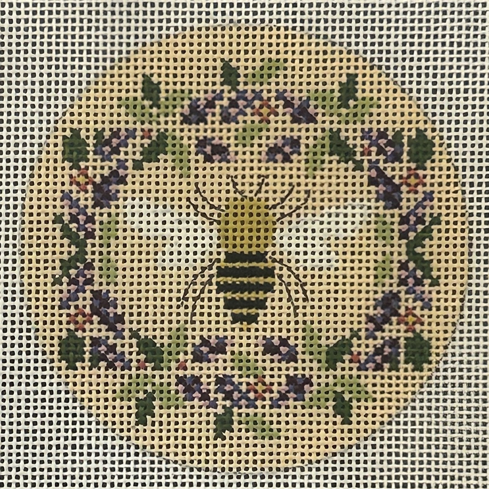 Bee Floral Round Beige