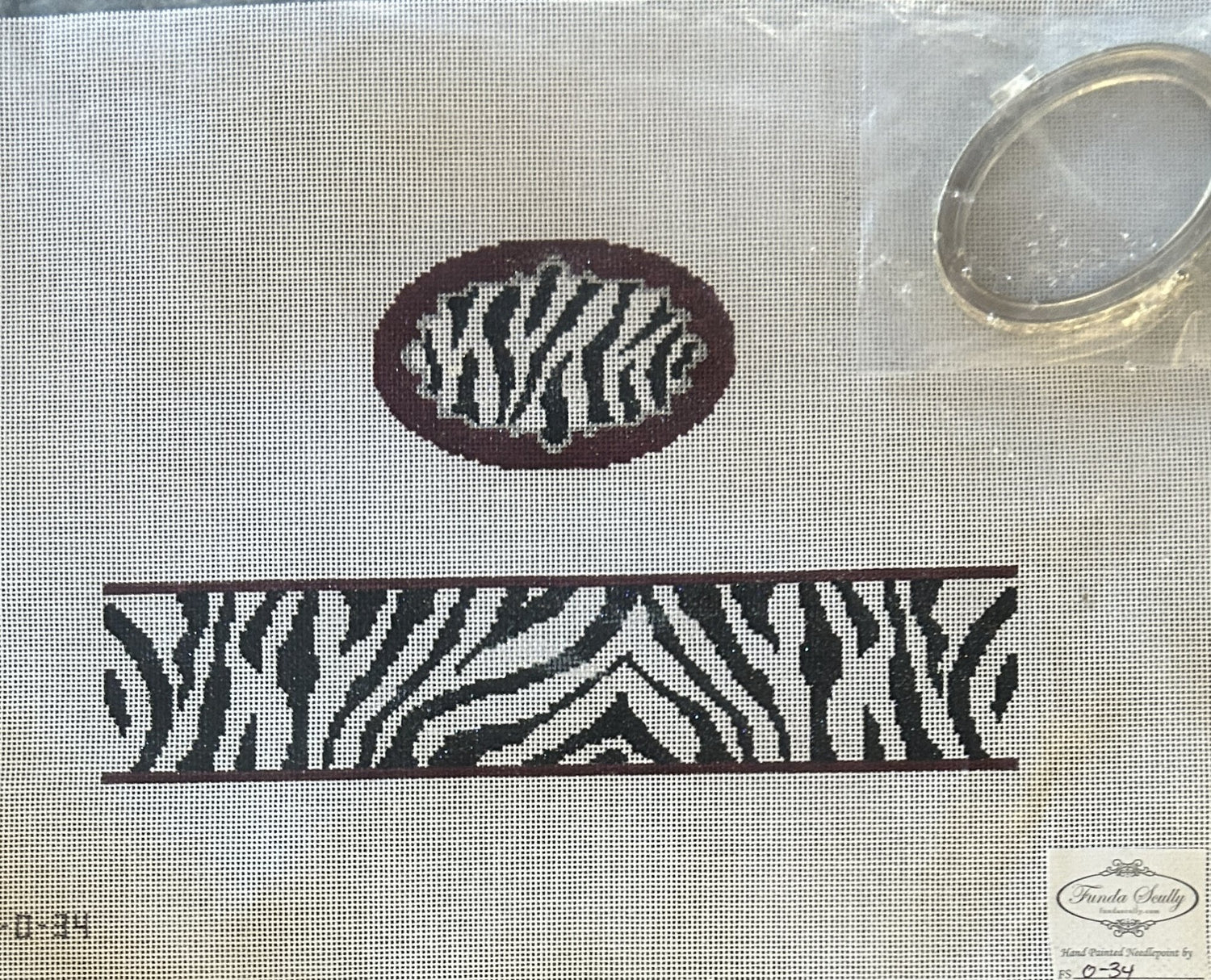 Oval Hinged Box - Zebra