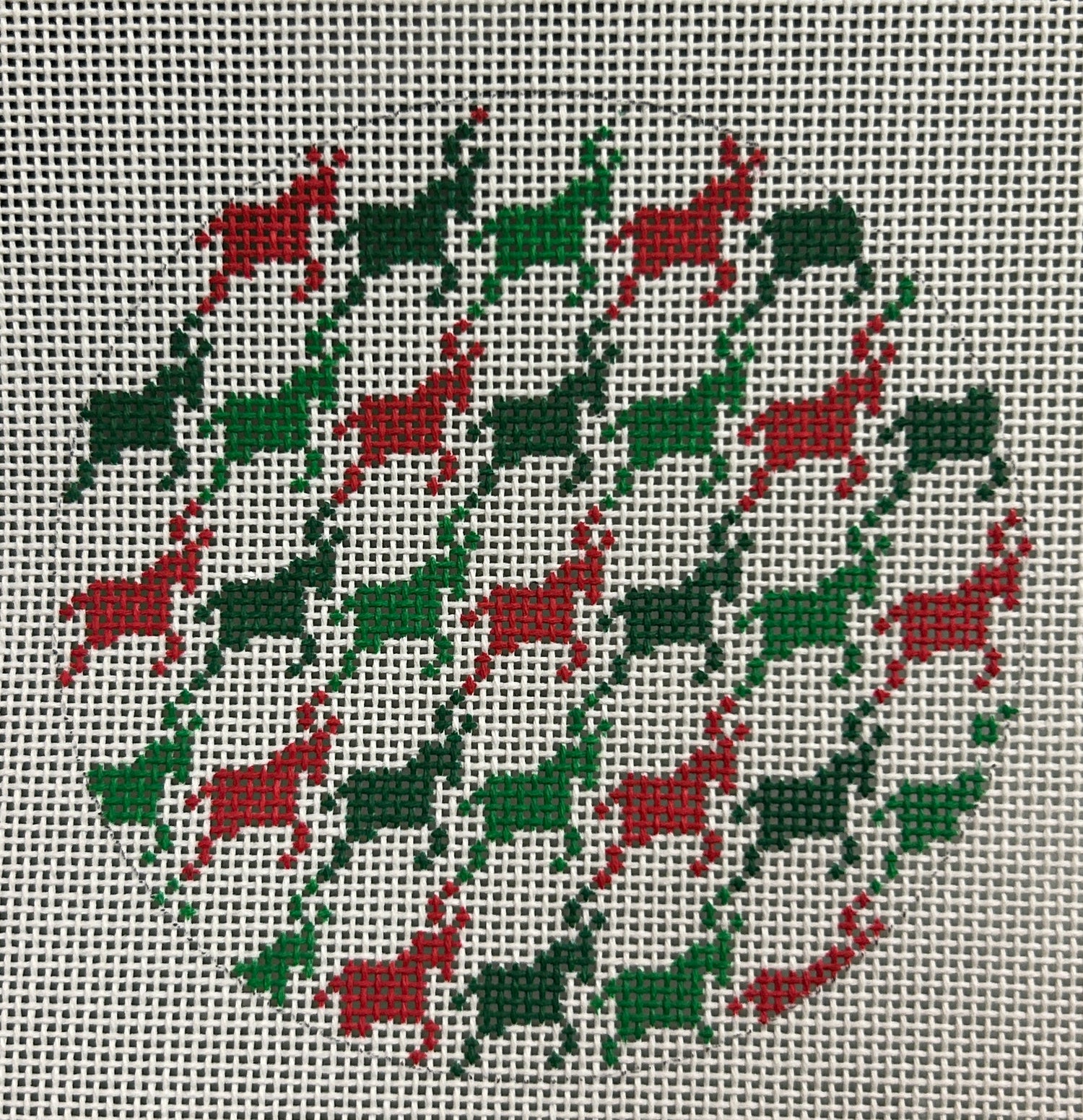 Reindeer Houndstooth Ornament