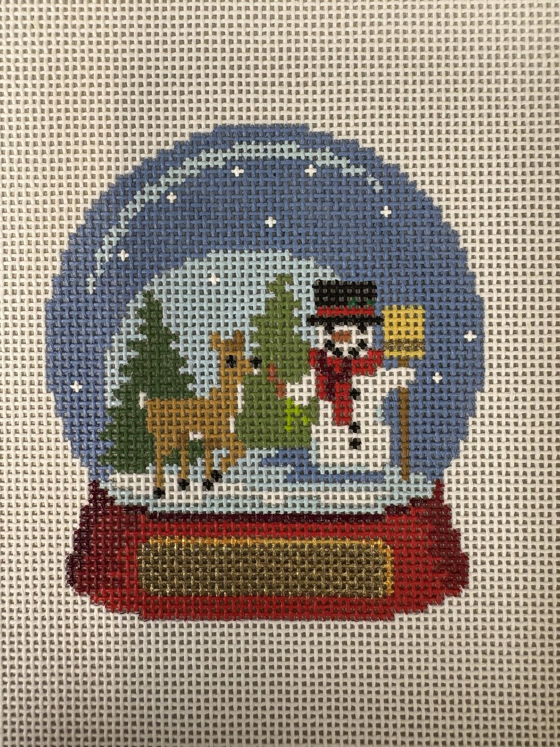 Snow Globe Snowman with Reindeer