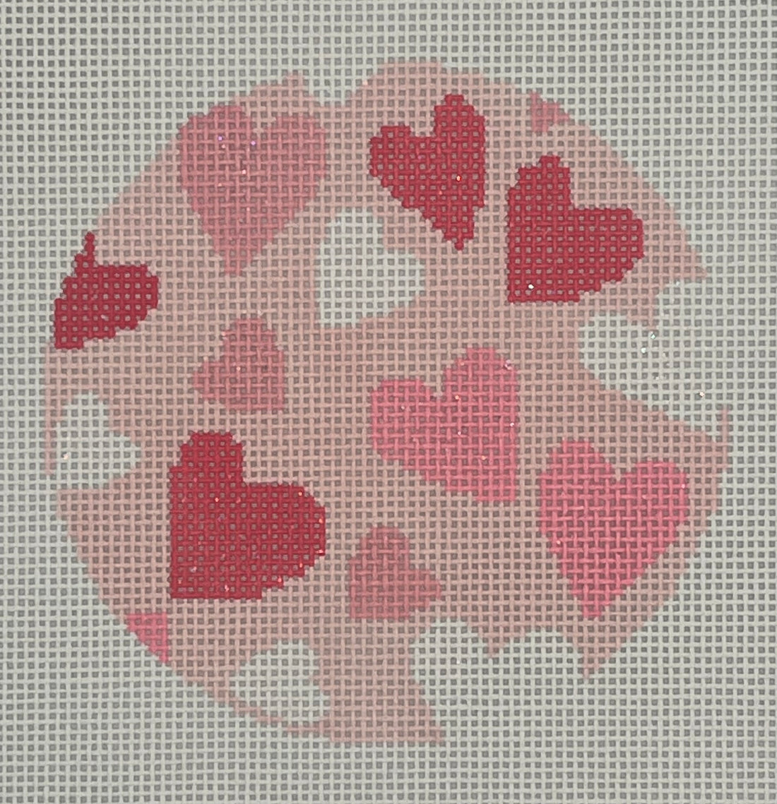 Glitter Heart Round