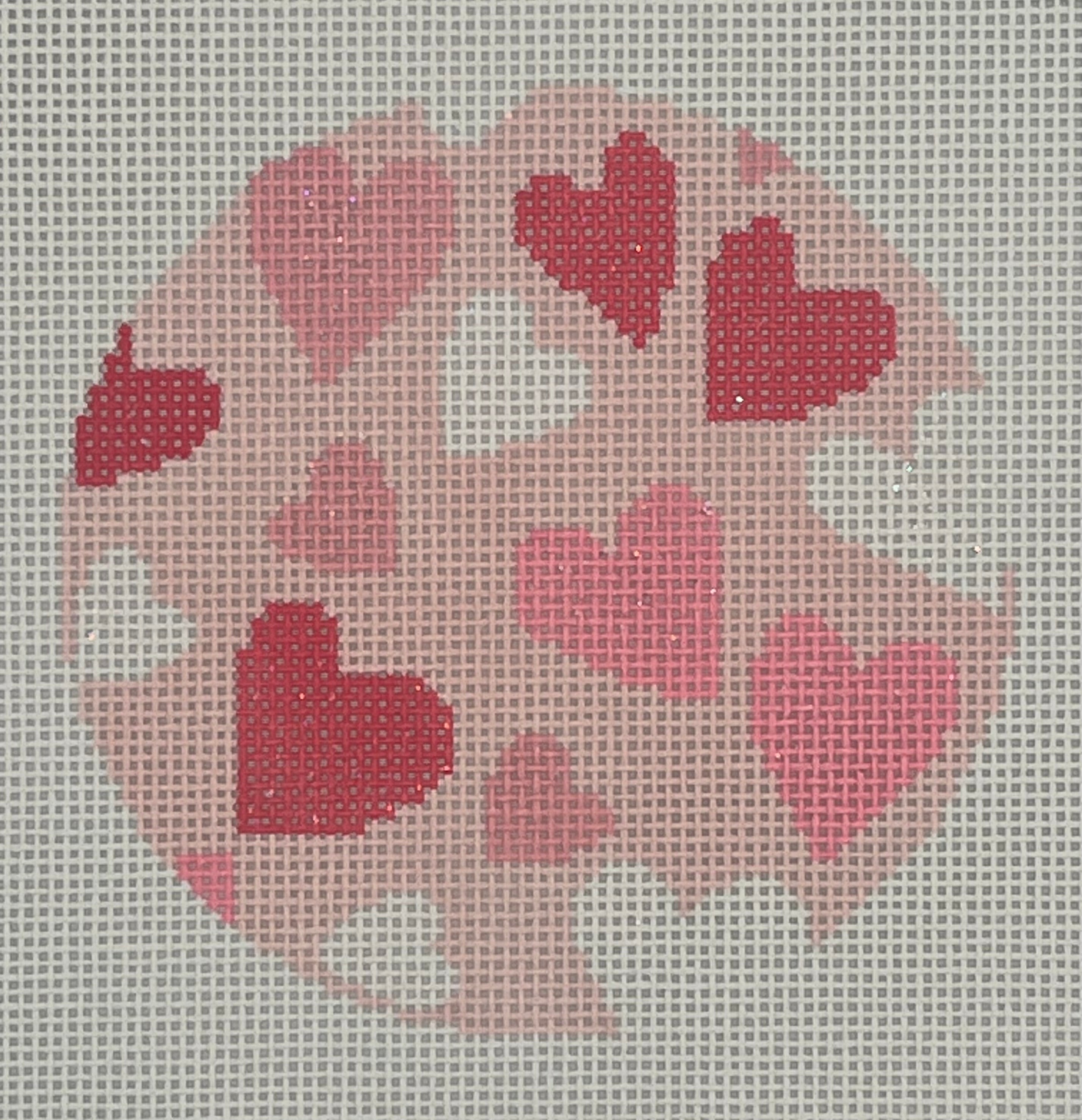 Glitter Heart Round
