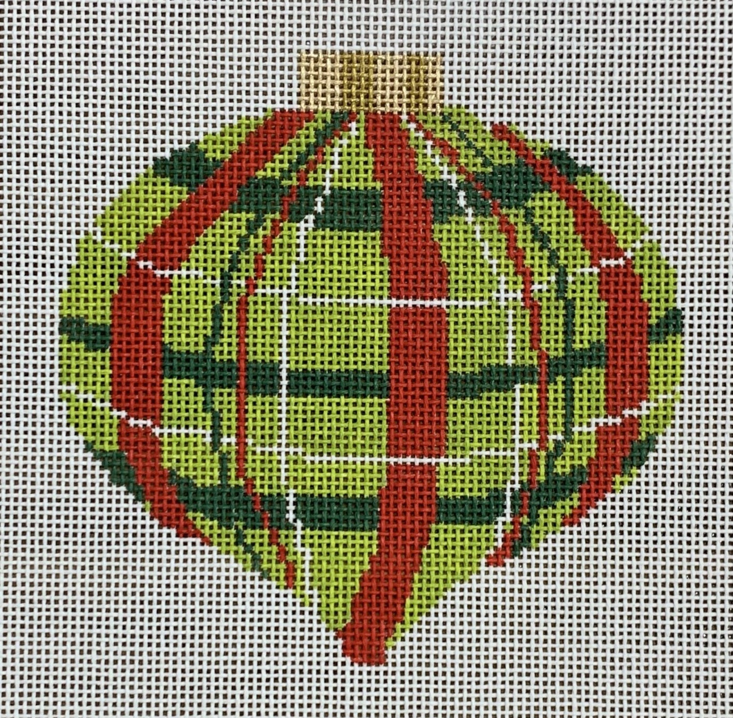 Red &amp; Green Plaid Ornament