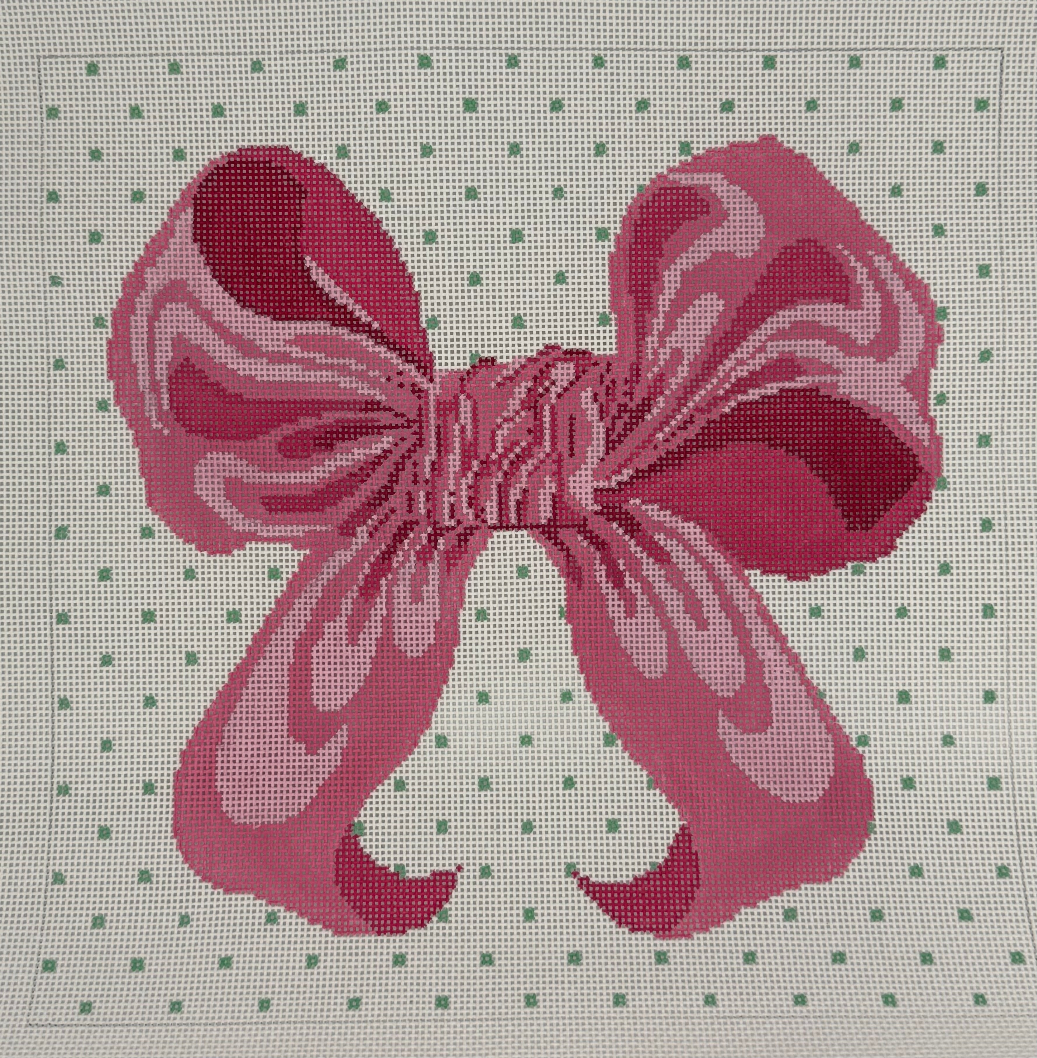 Lily Pink Bow with Polka Dots