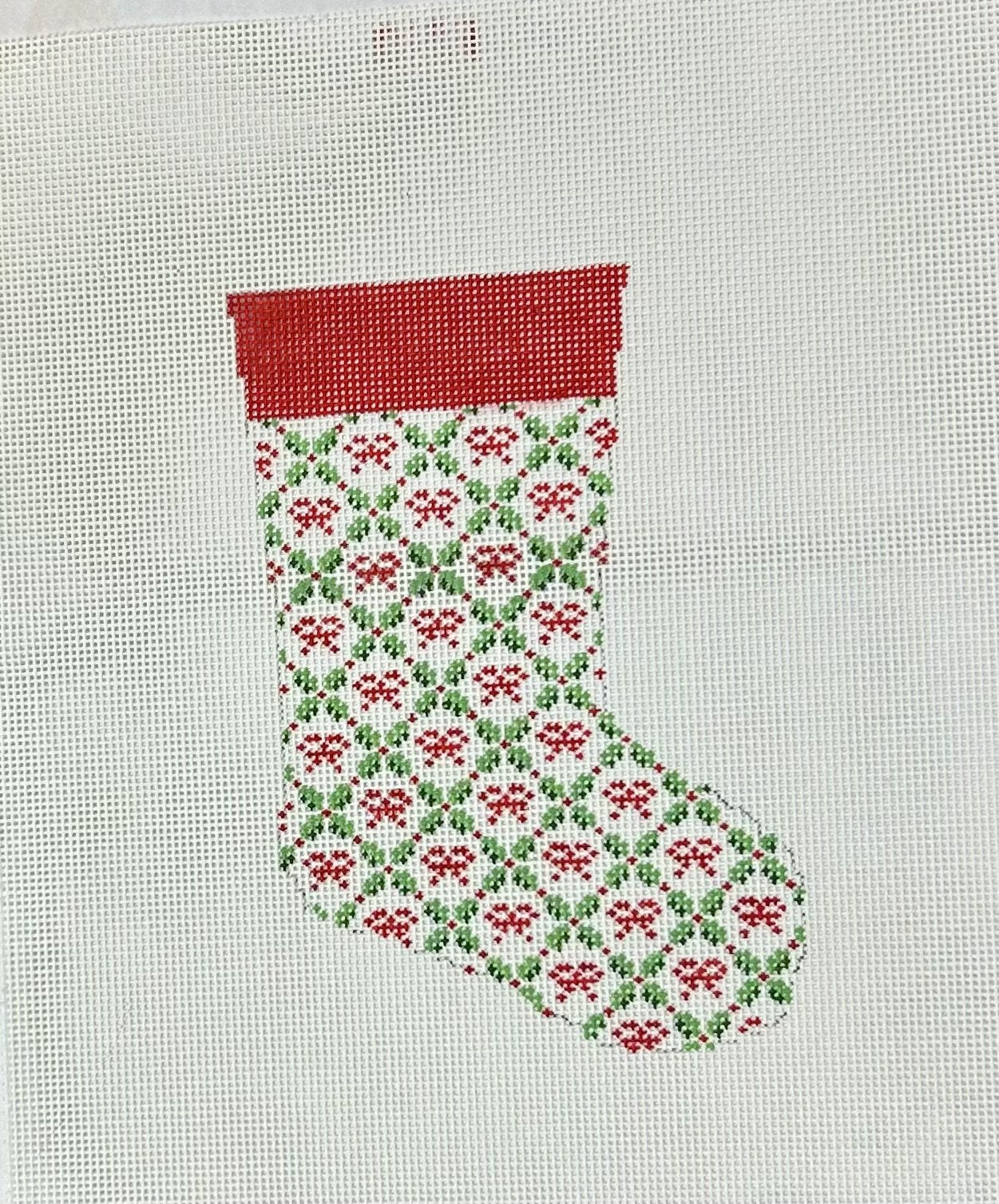 Holiday Trellis Mini Stocking
