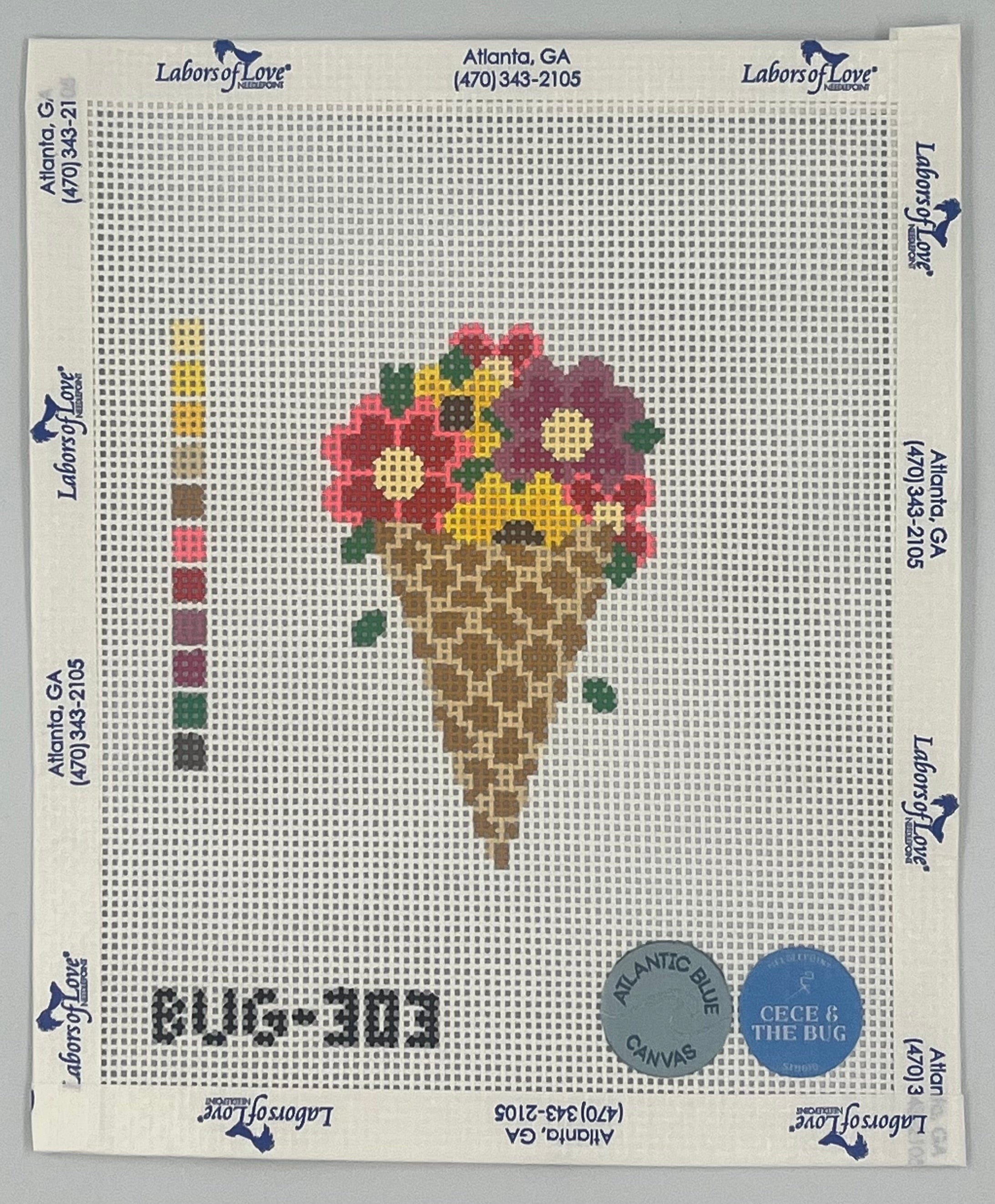 Floral Ice Cream Cone