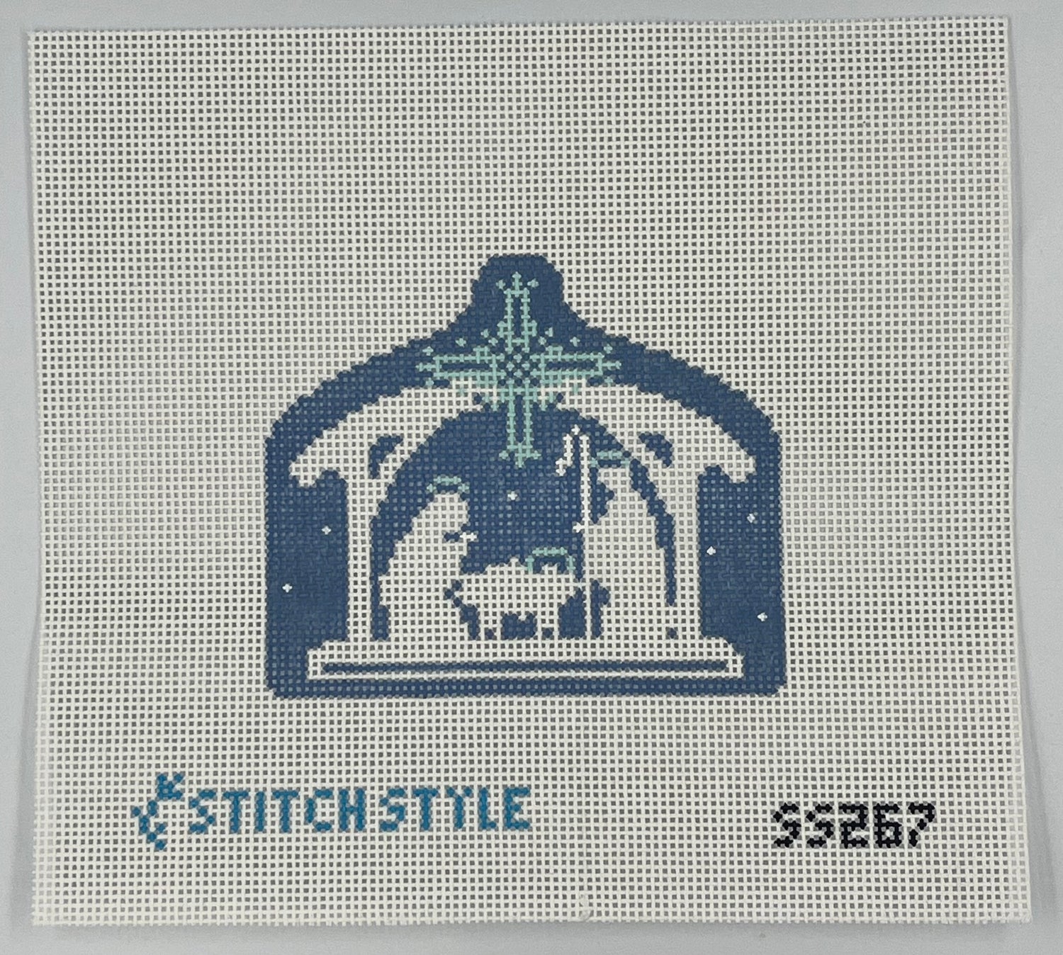 Blue and White Nativity - Stable