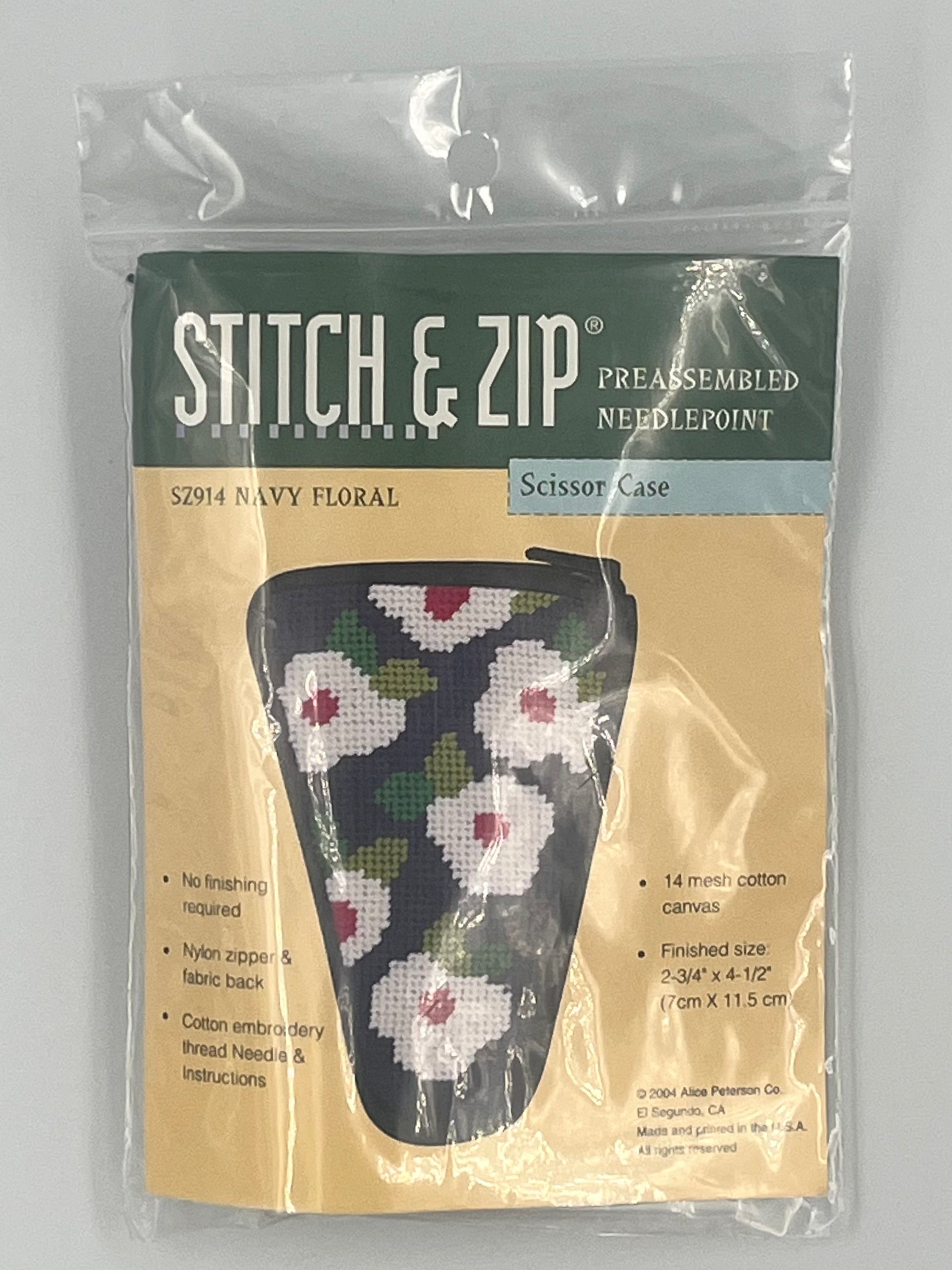 Stitch &amp; Zip - Navy Floral Scissor Case