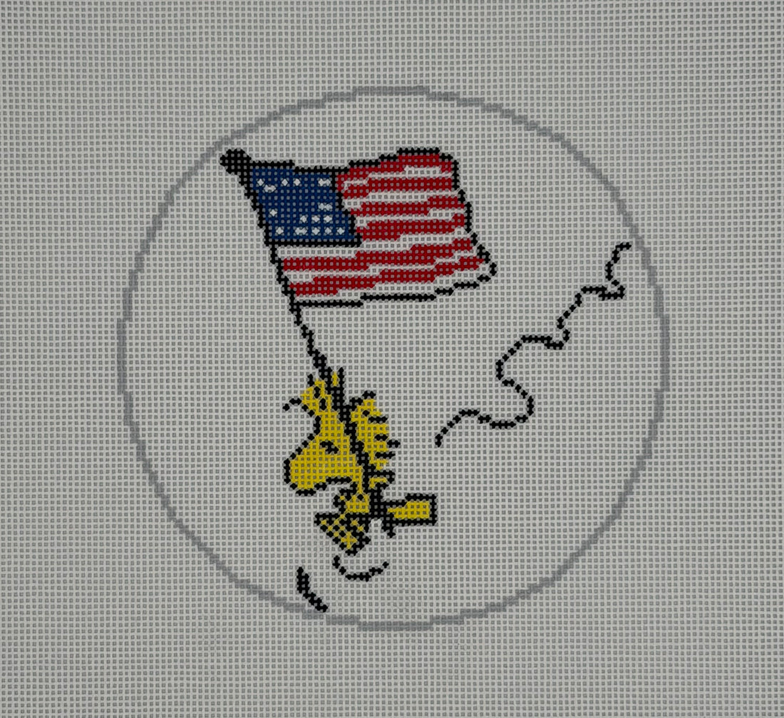 Peanuts - Woodstock Flying the Flag
