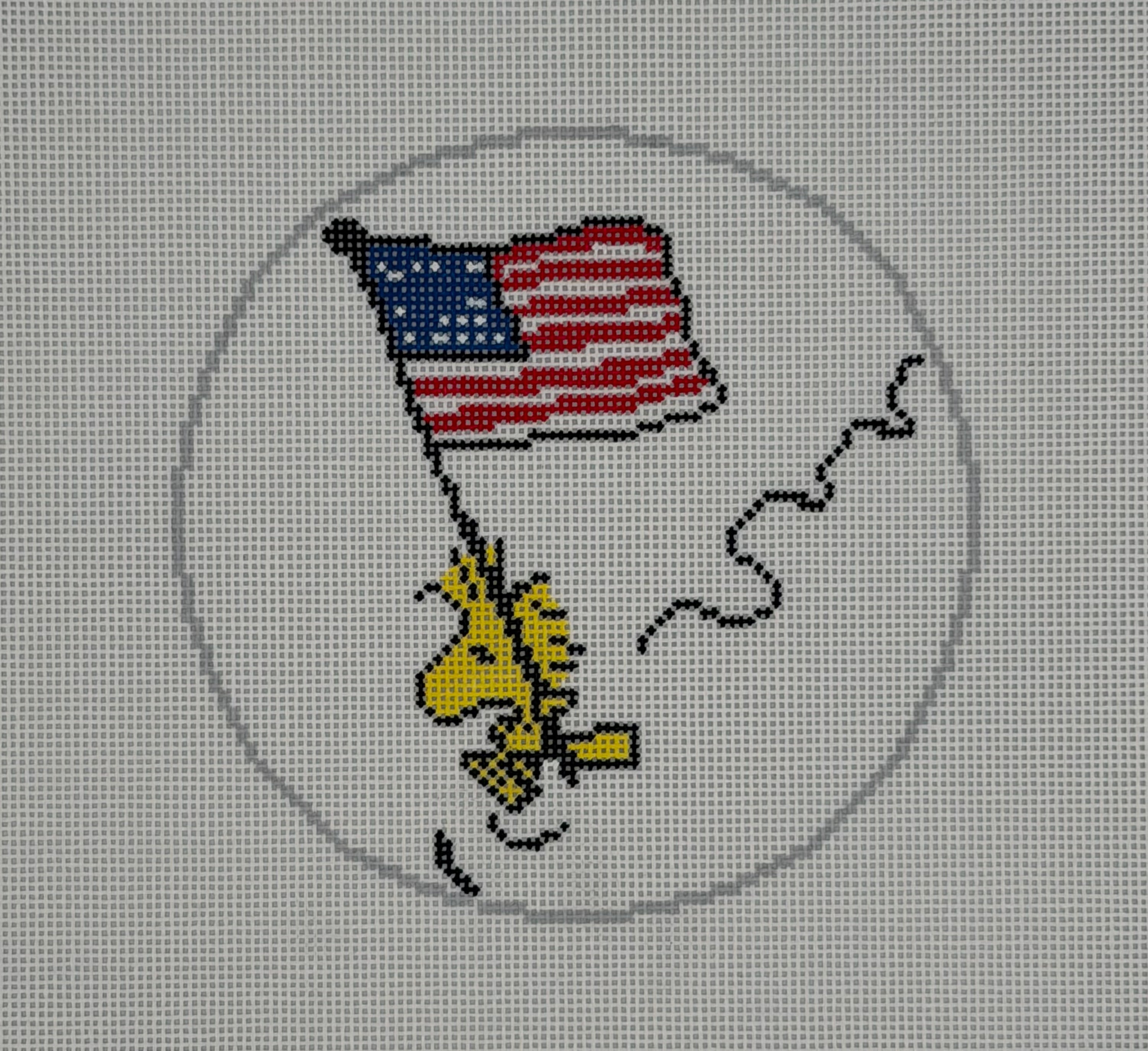 Peanuts - Woodstock Flying the Flag