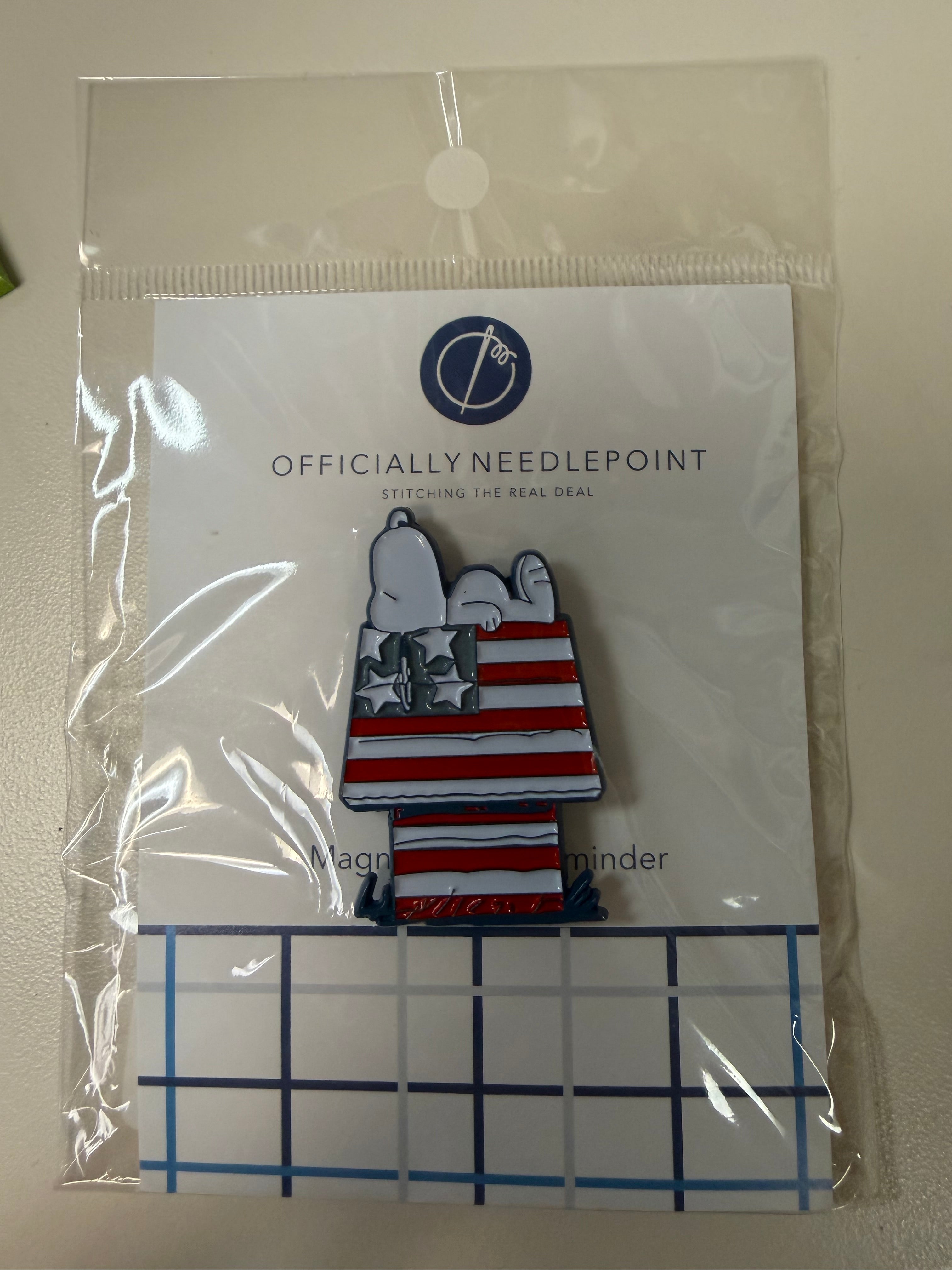 Needle Minder - Peanuts - Snoopy onPatriotic  Doghouse