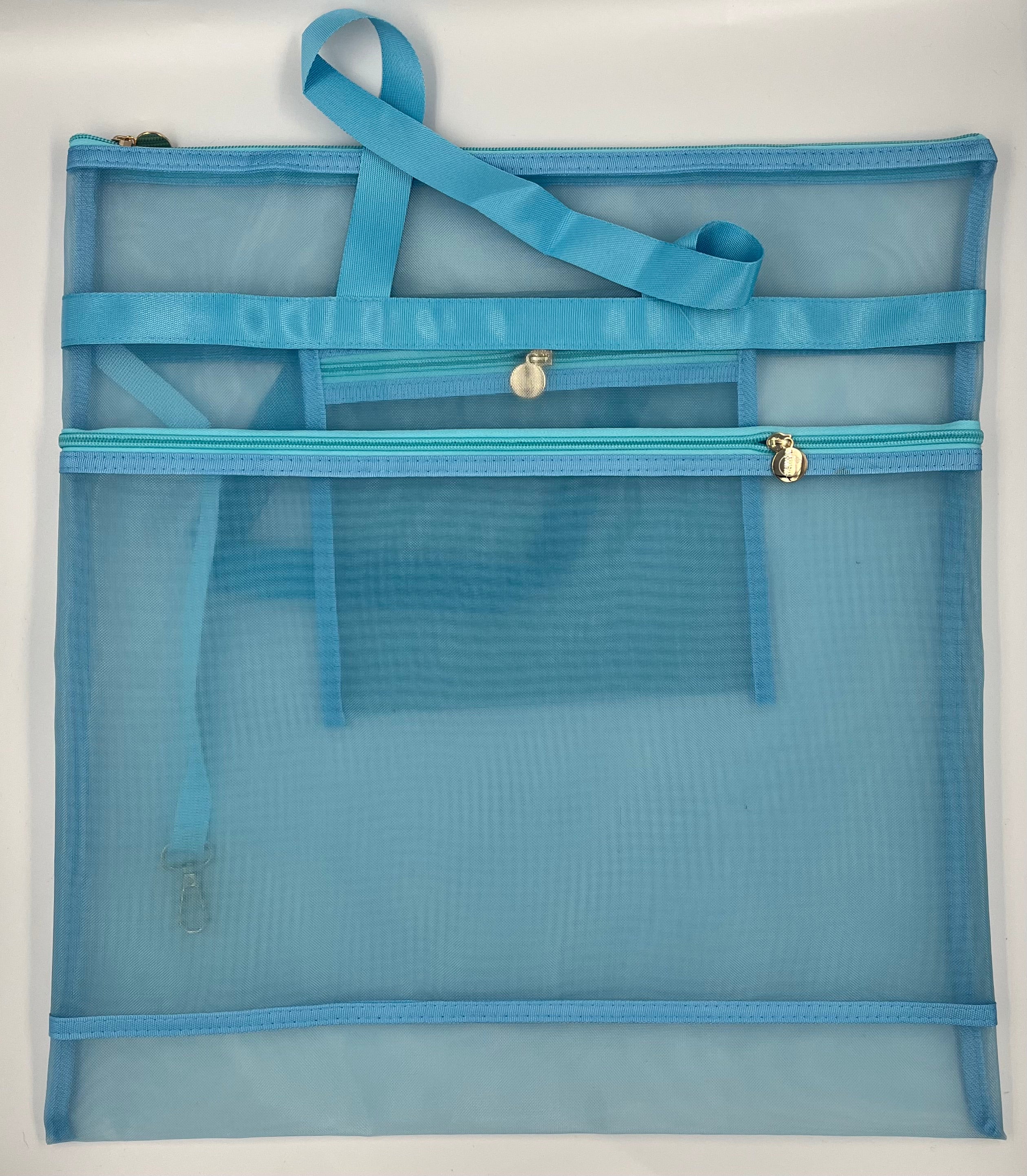18" x 18" Project Bag - Double Zip w/ Handles &amp; Tether