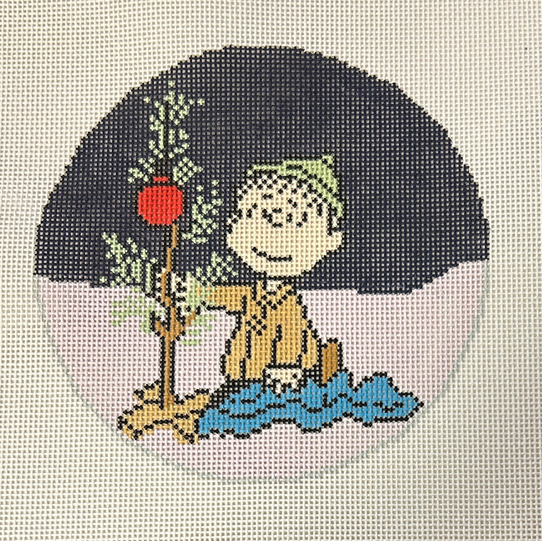 Peanuts - Linus Holding Tree Round