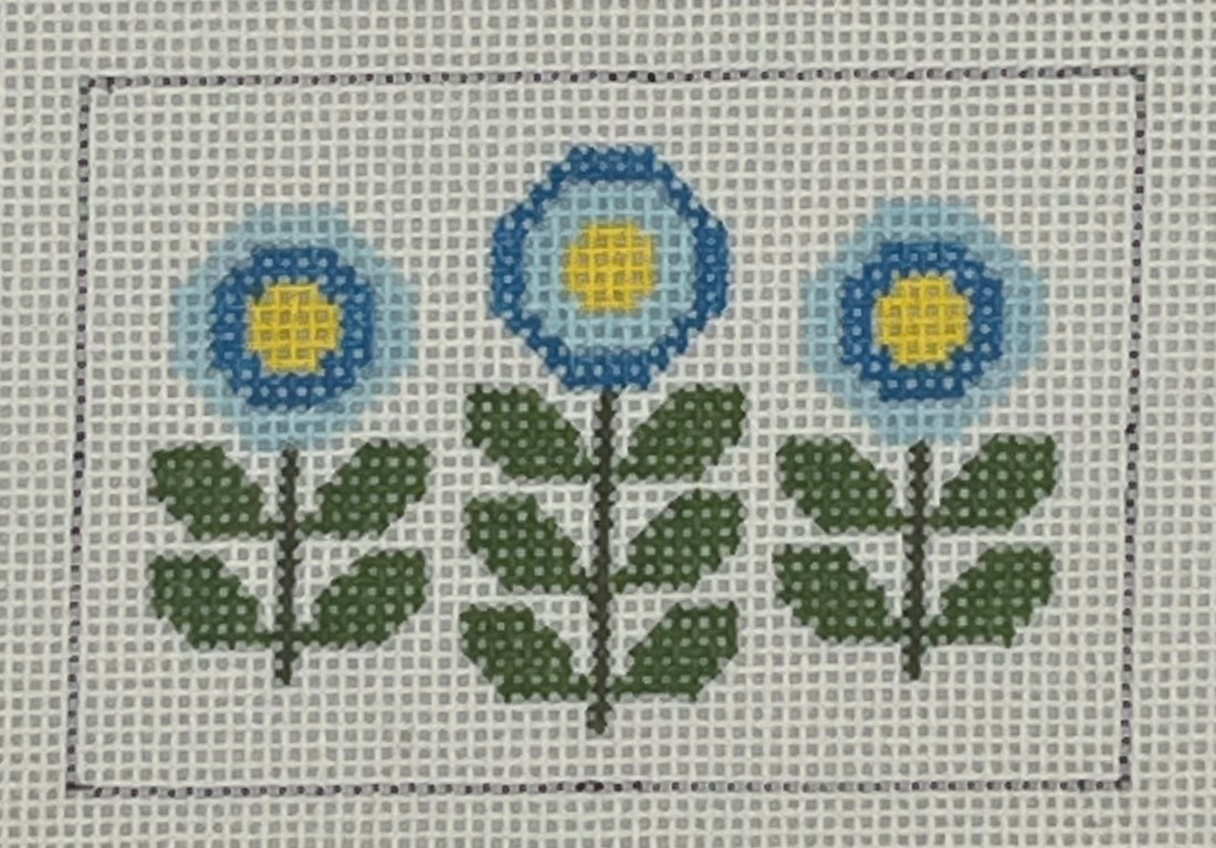 Three Blooms - Blue