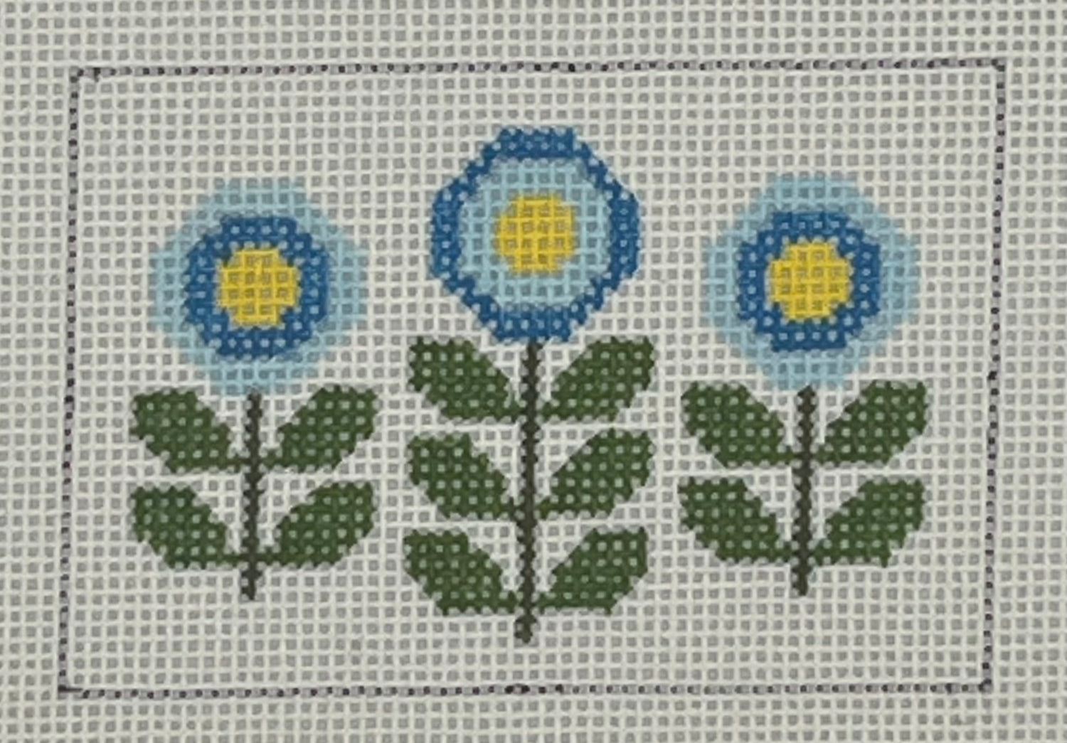 Three Blooms - Blue