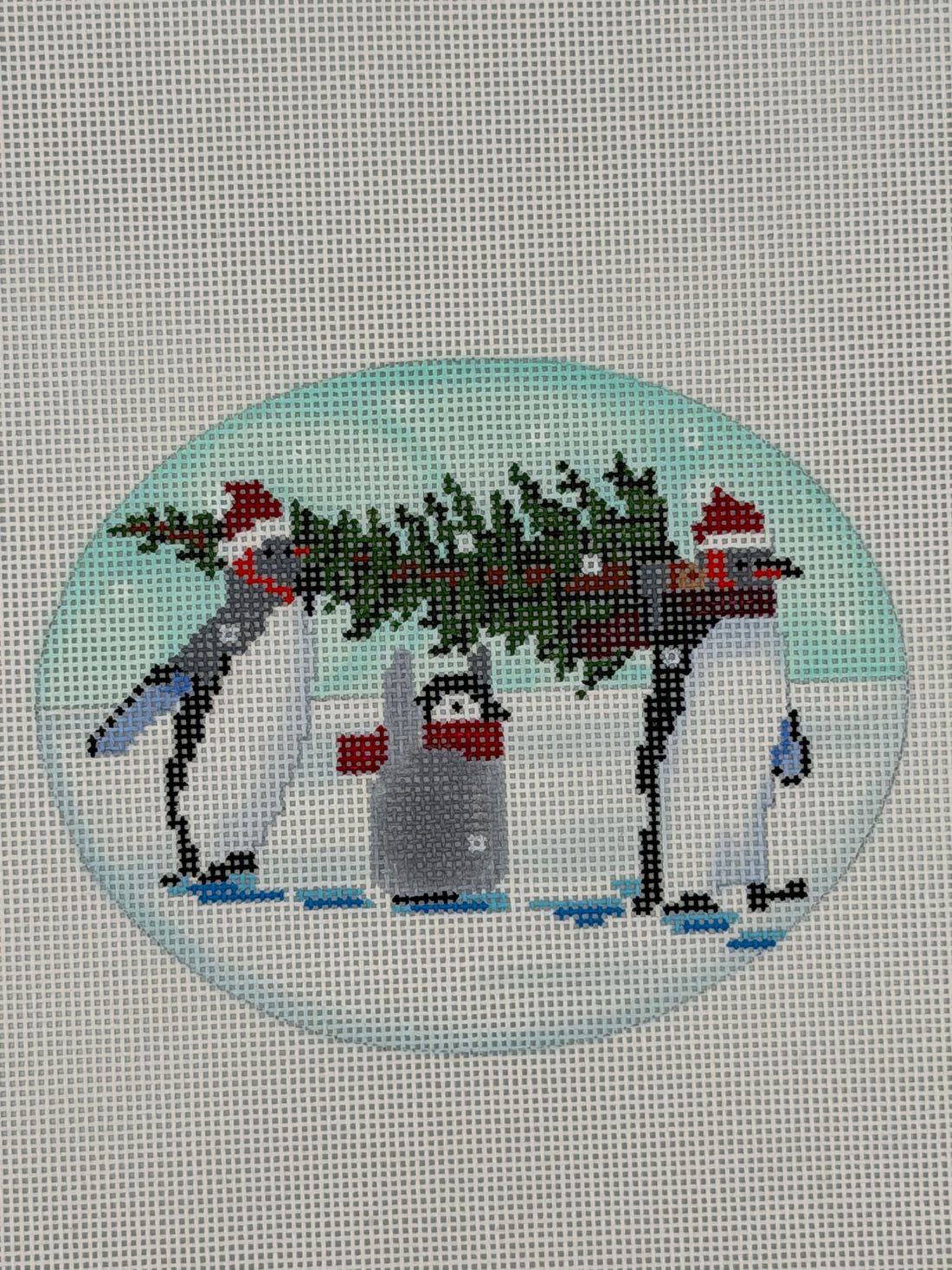 Penguins bringing Home the Tree