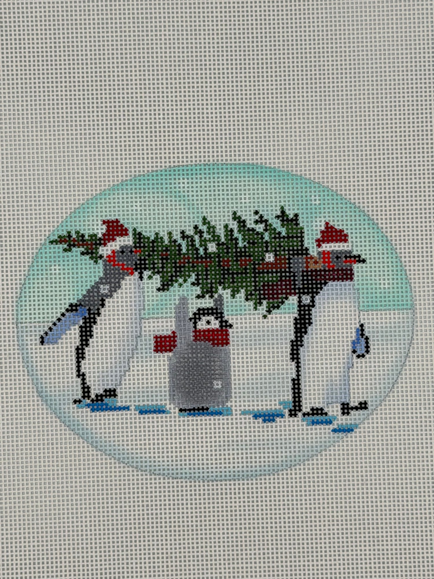 Penguins bringing Home the Tree