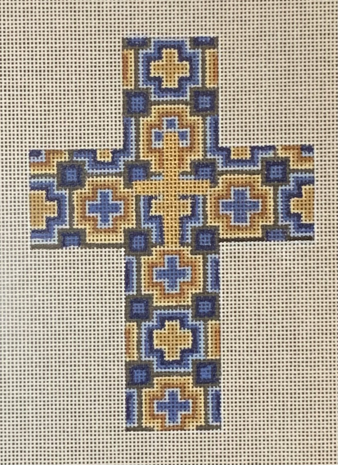 Blue Grid Cross