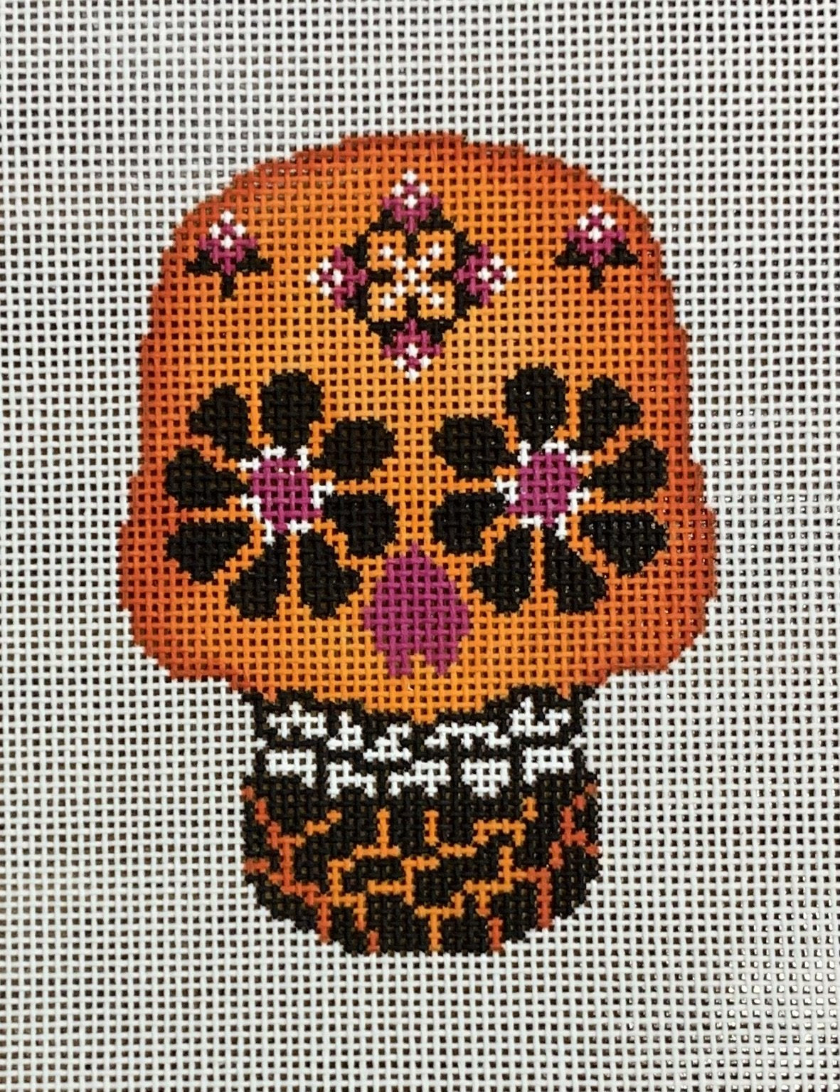 Orange Sugar Skull