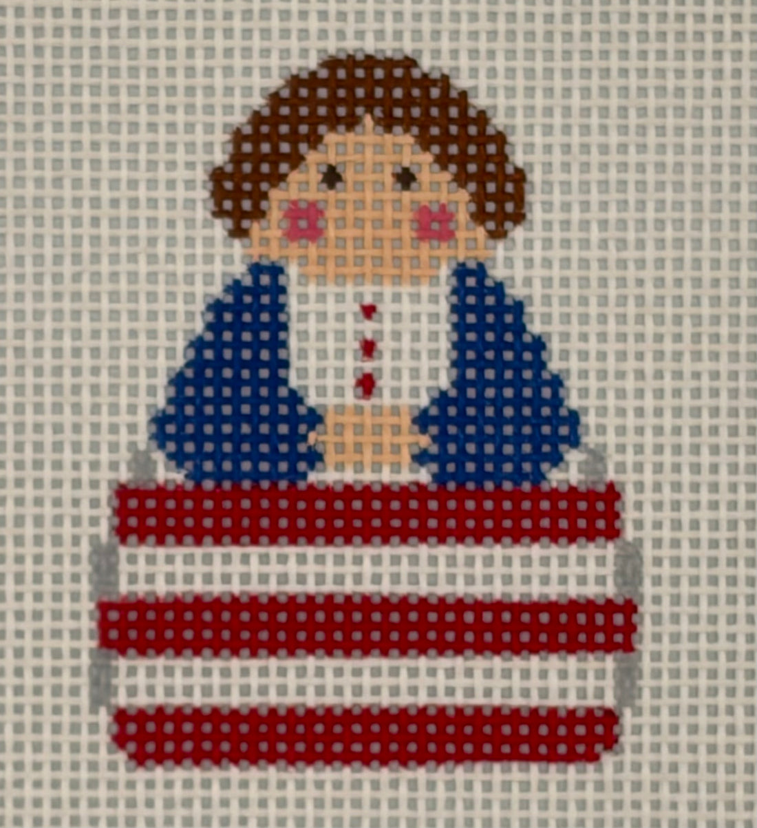 Red White Stripe with Blue Angel