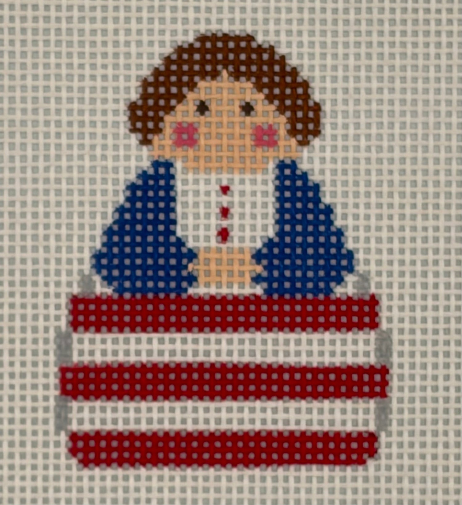 Red White Stripe with Blue Angel