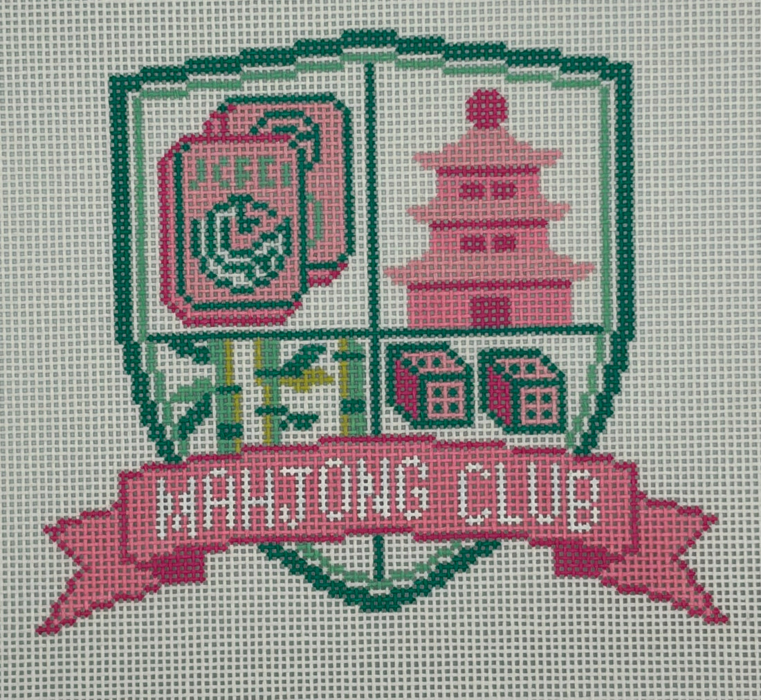 Mahjong Club Crest - Pink and Green