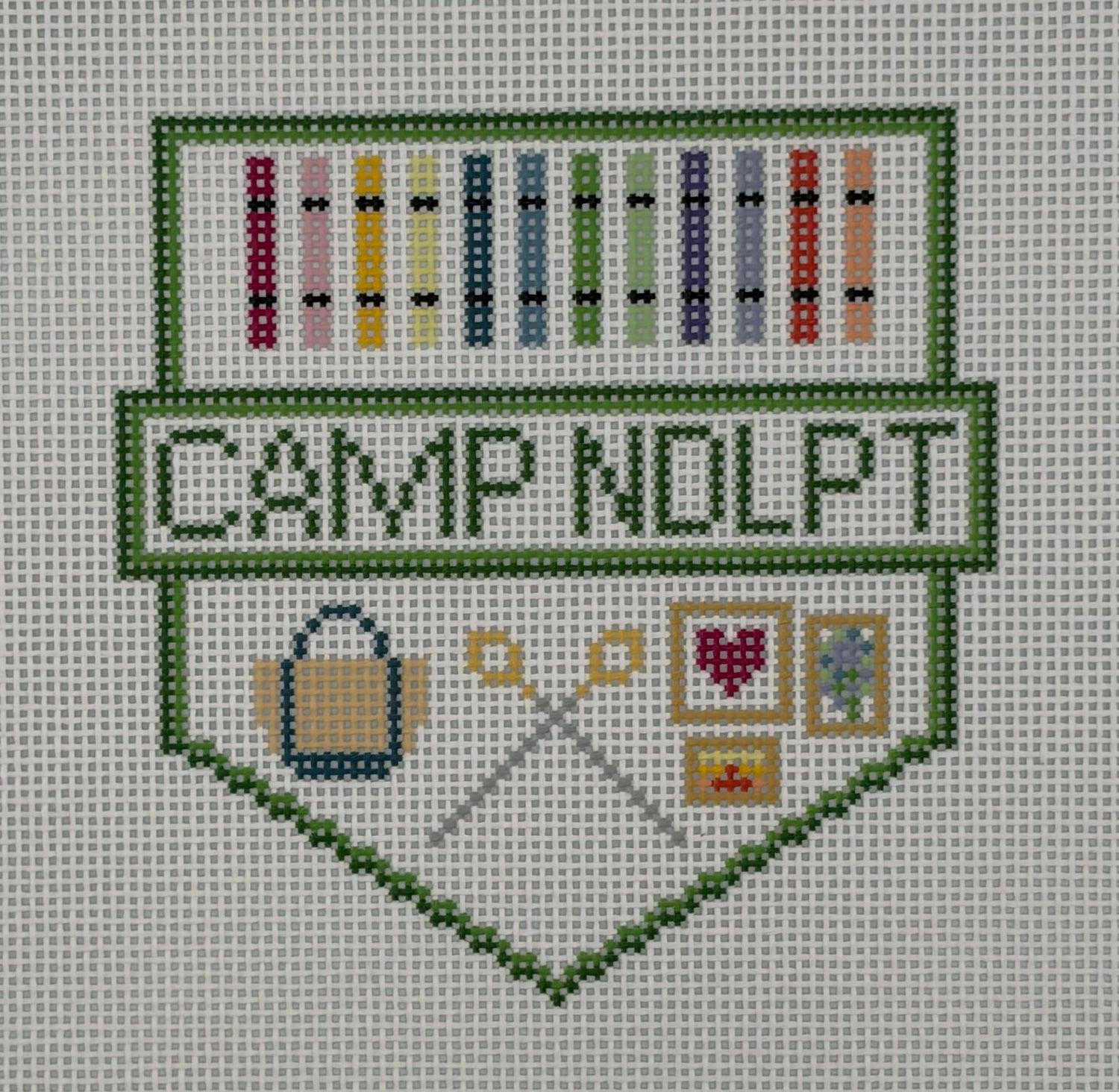 Camp Needlepoint Pennant