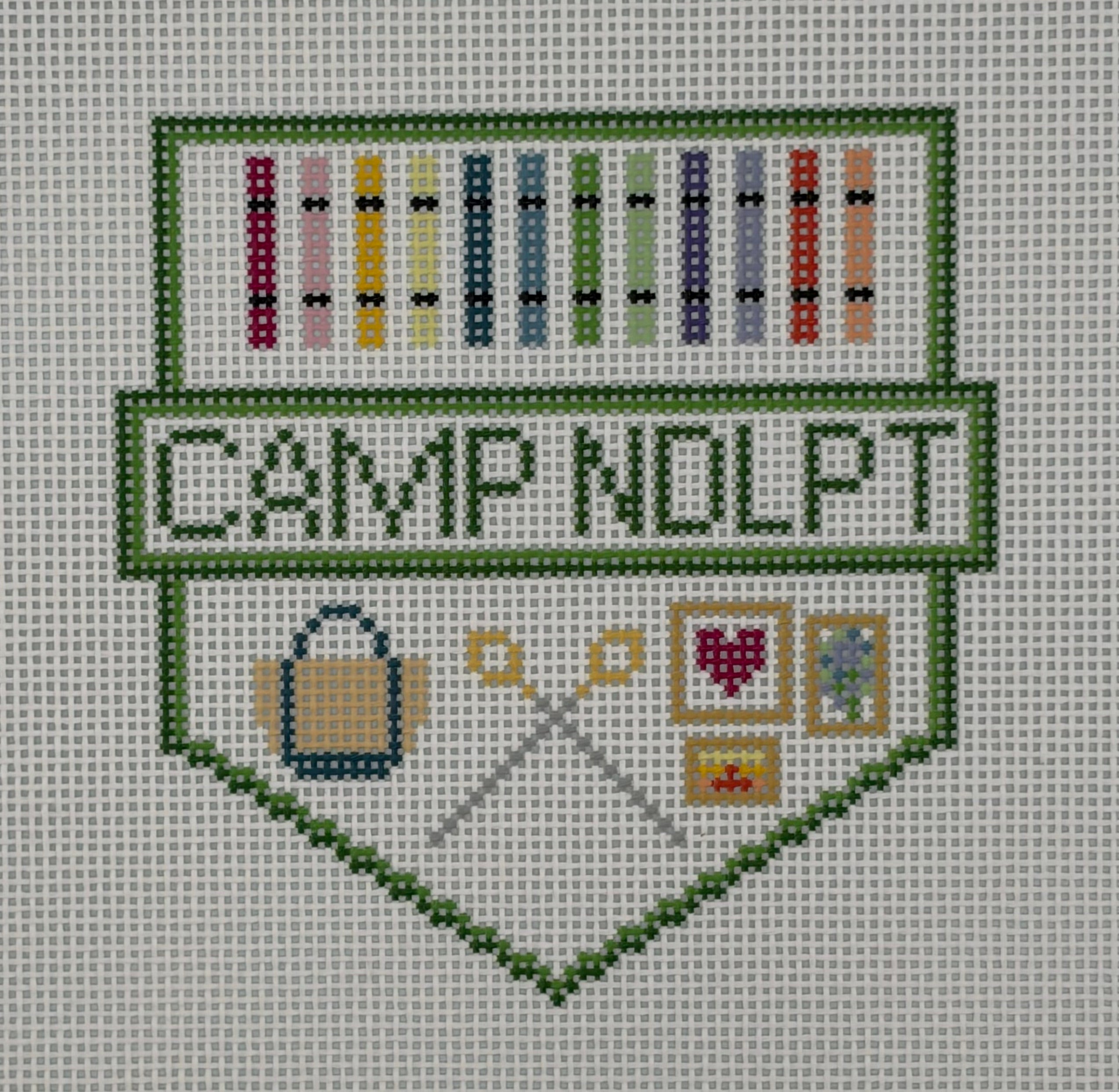 Camp Needlepoint Pennant