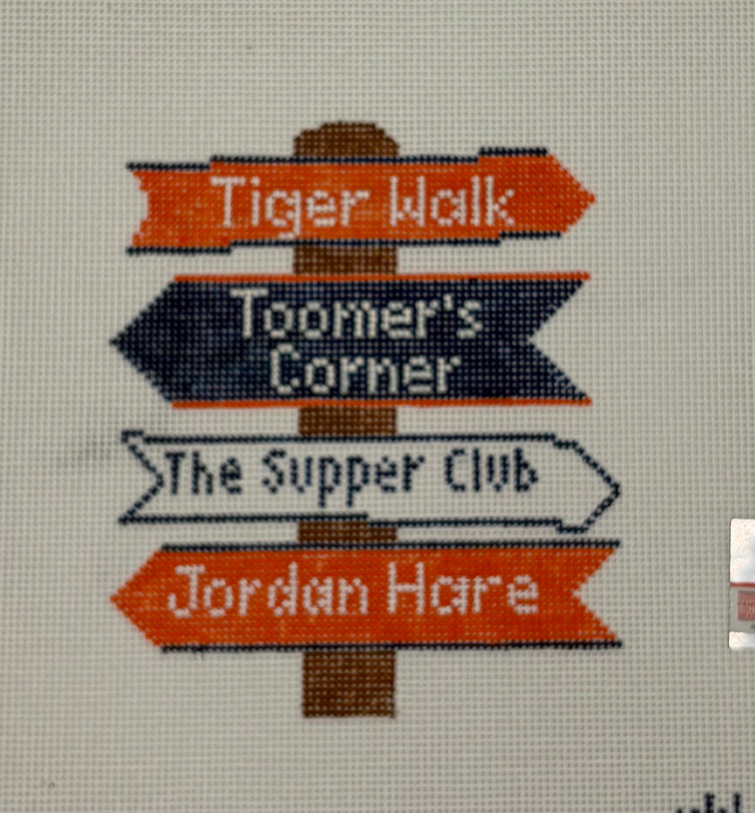 Auburn College Icon Destination Sign