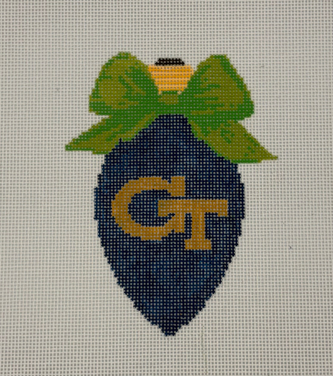 Georgia Tech Christmas Bow Light Bulb