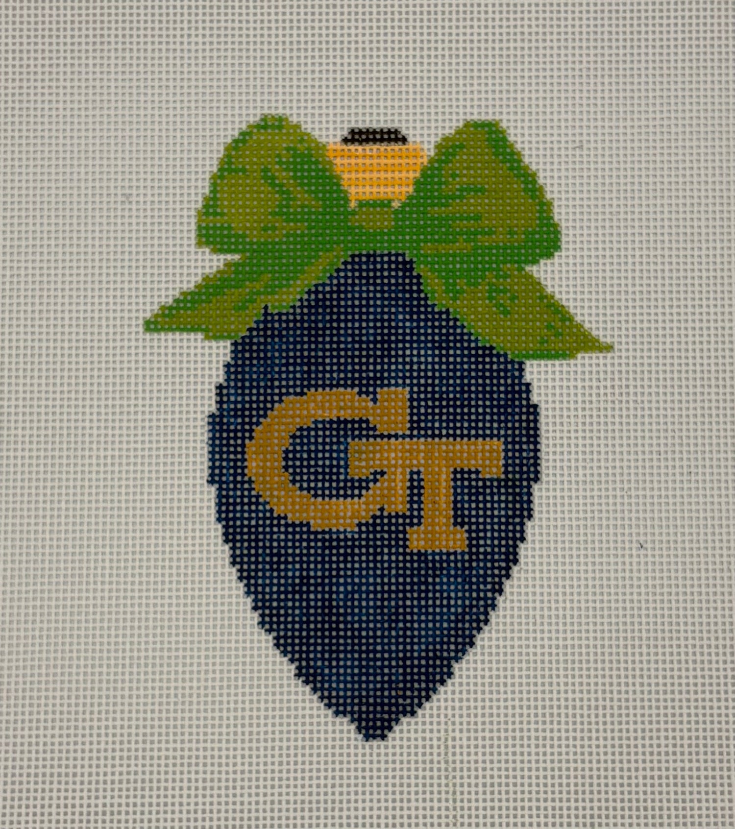 Georgia Tech Christmas Bow Light Bulb