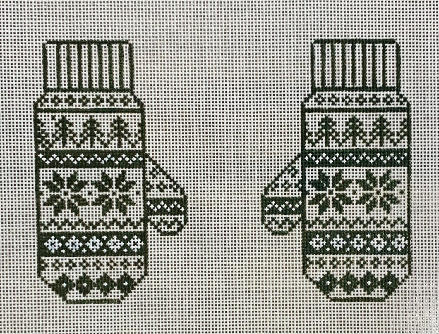 Evergreen Fair Isle Mittens