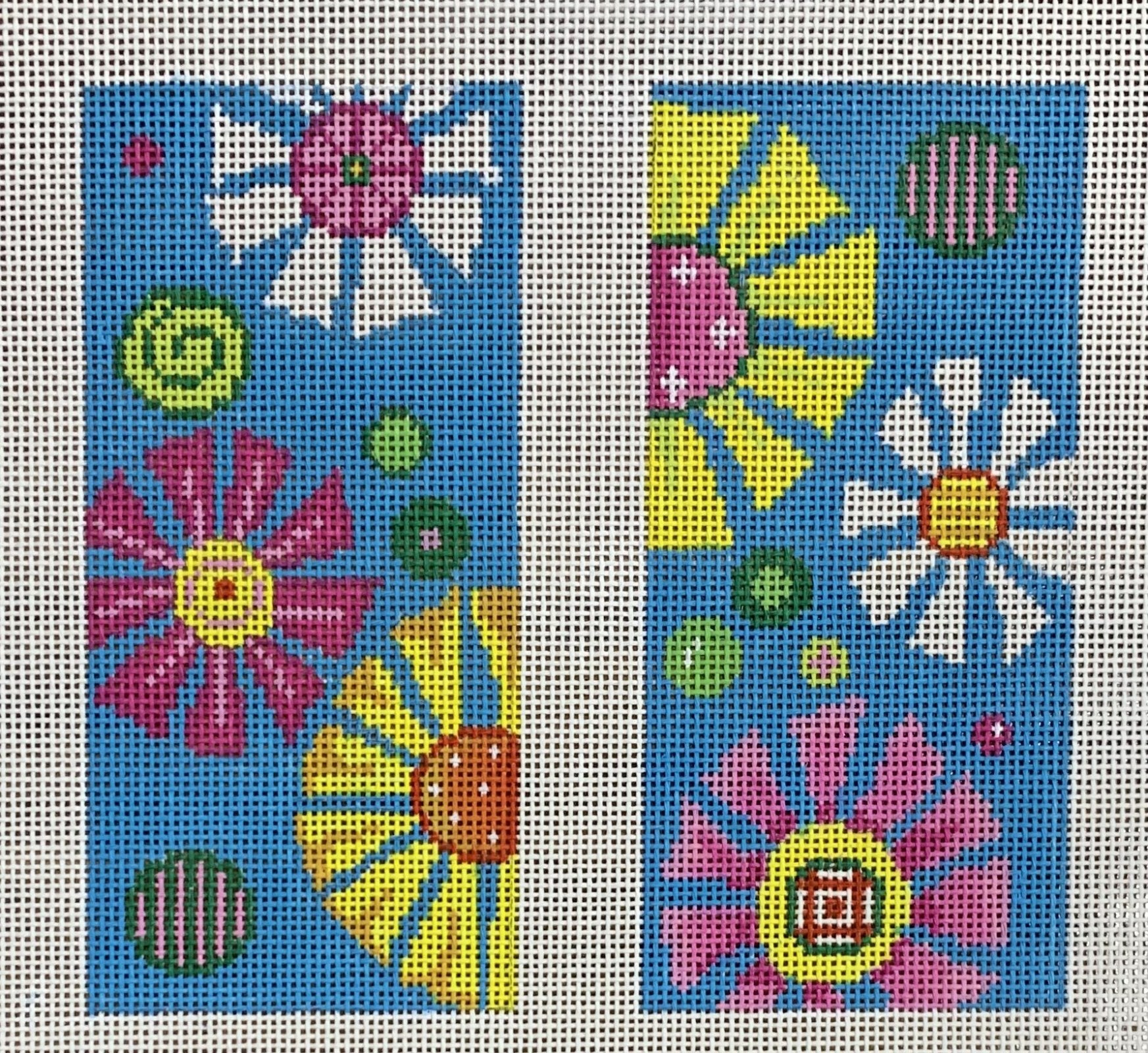 Funky Floral on Aqua Eyeglass Case