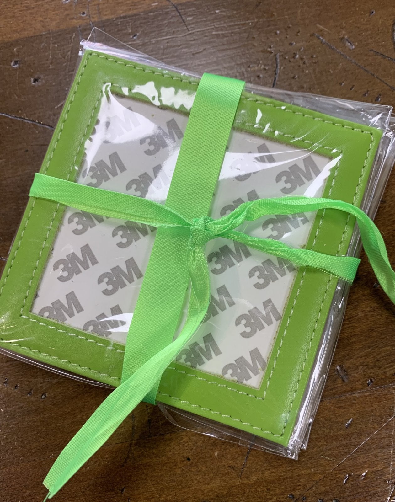 Leather Coasters Lime