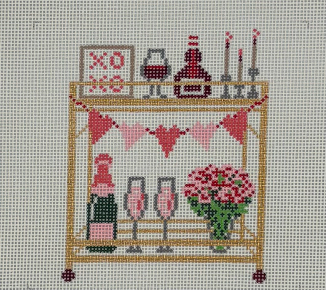 Valentines Day Bar Cart