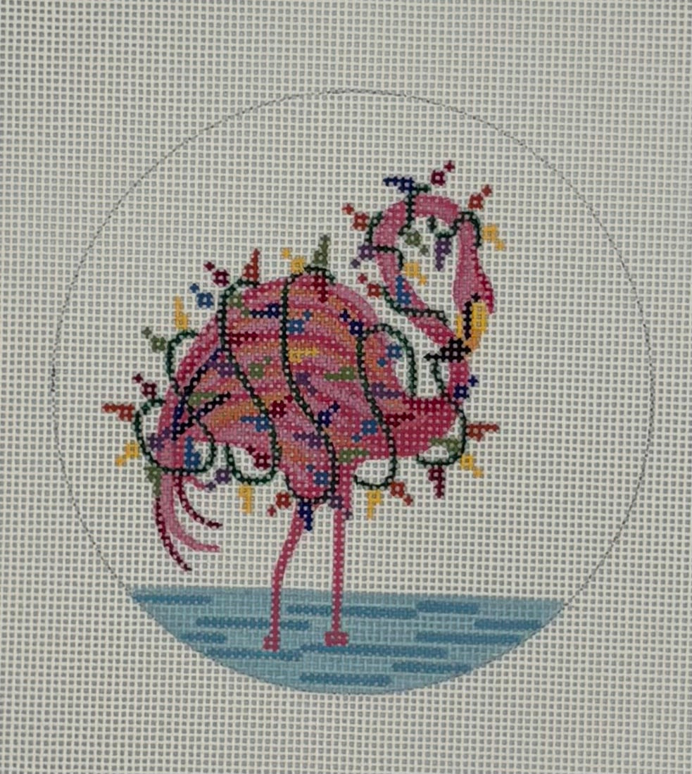 Flamingo Wrapped in Lights