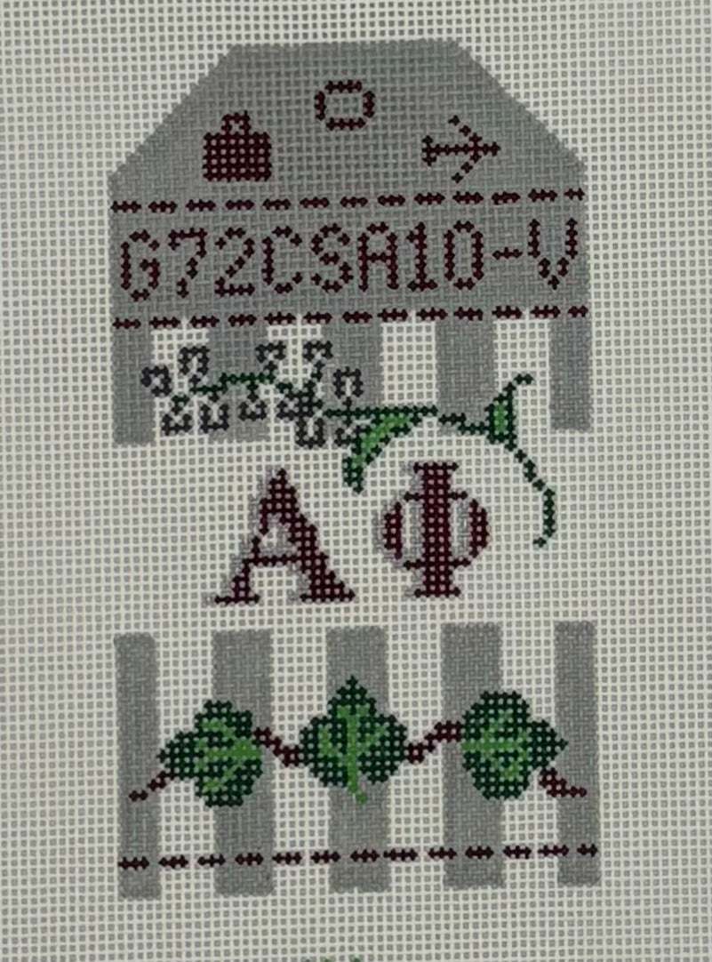 Greek Retro Travel Tag - Alpha Phi