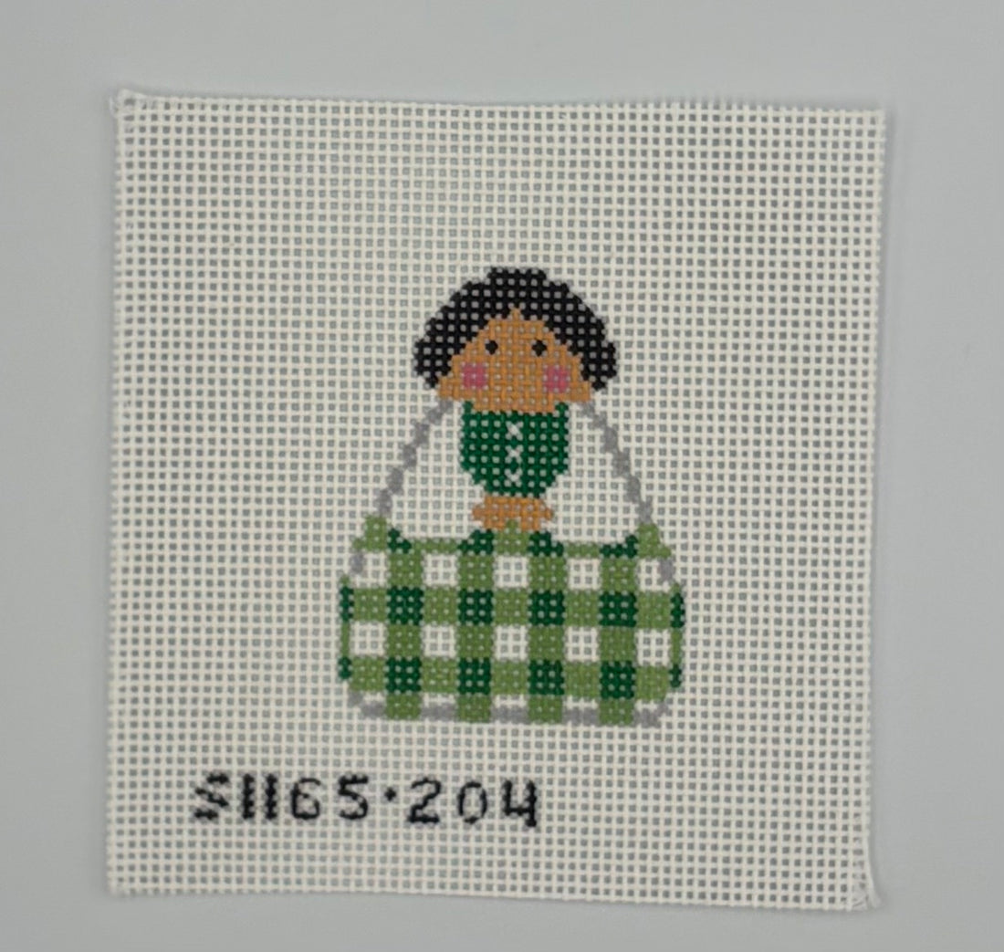 Stitch It Angel - Green Gingham Angel