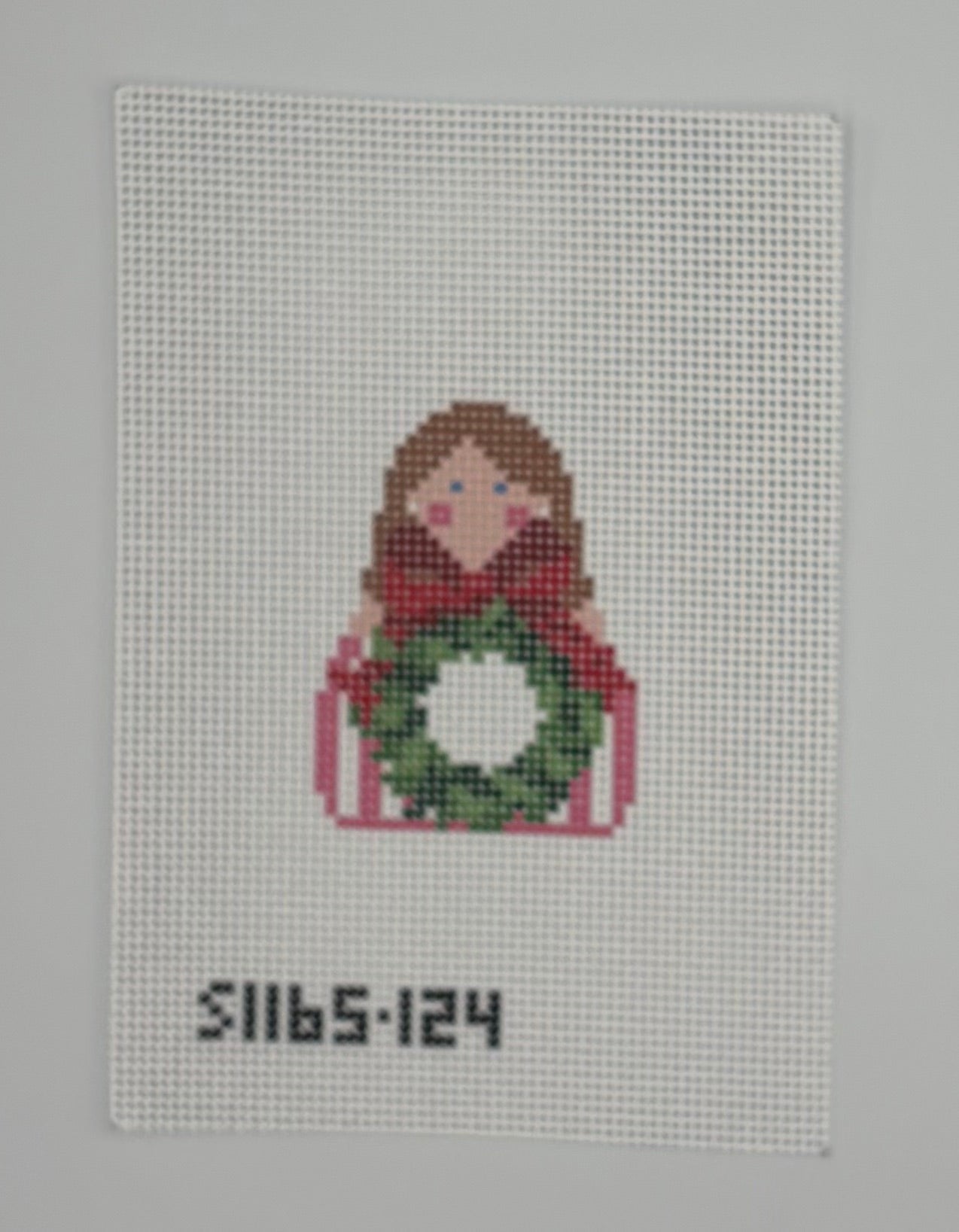 Stitch It Angel - Wreath with Red Bow