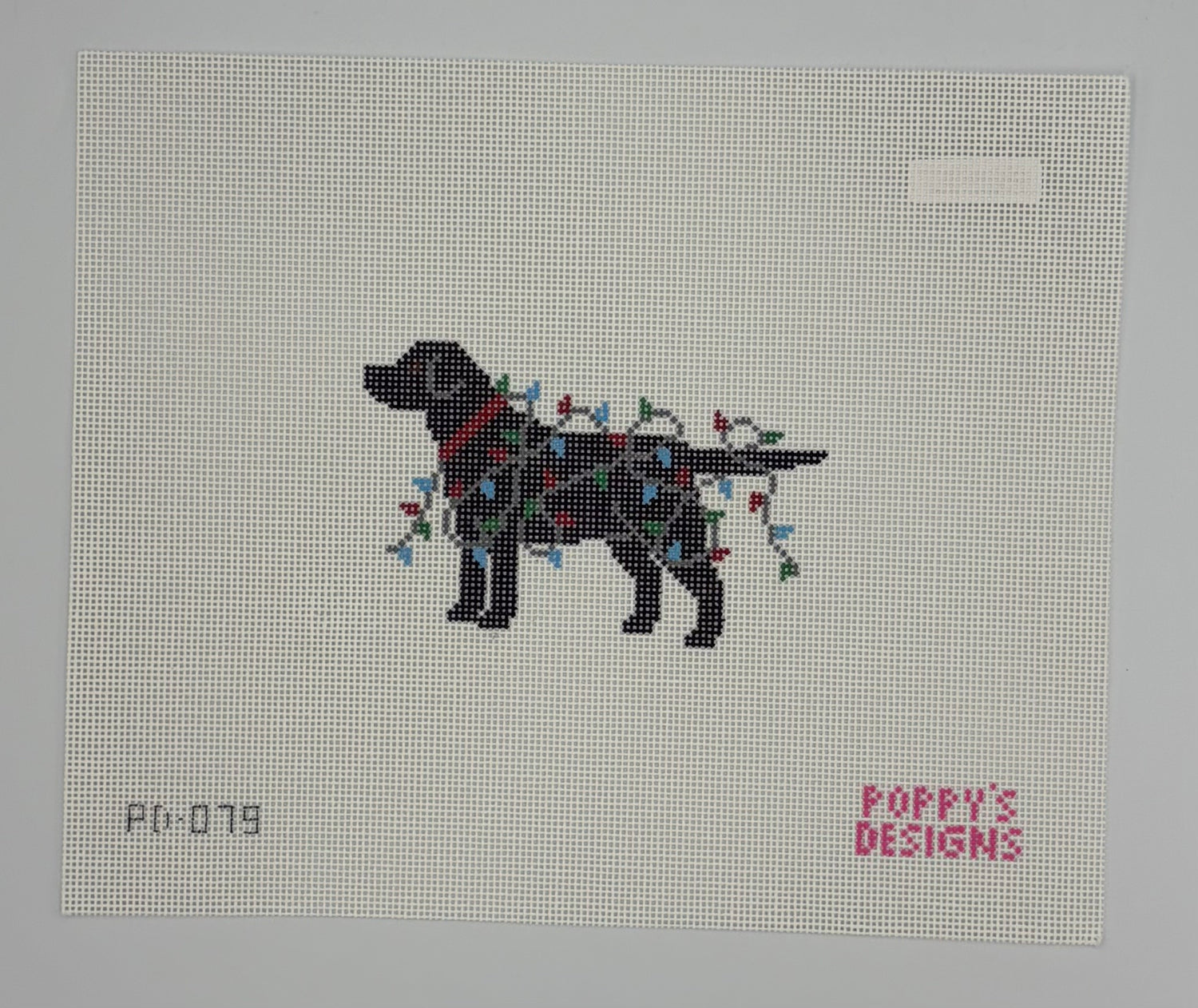 Christmas Lights - Black Lab