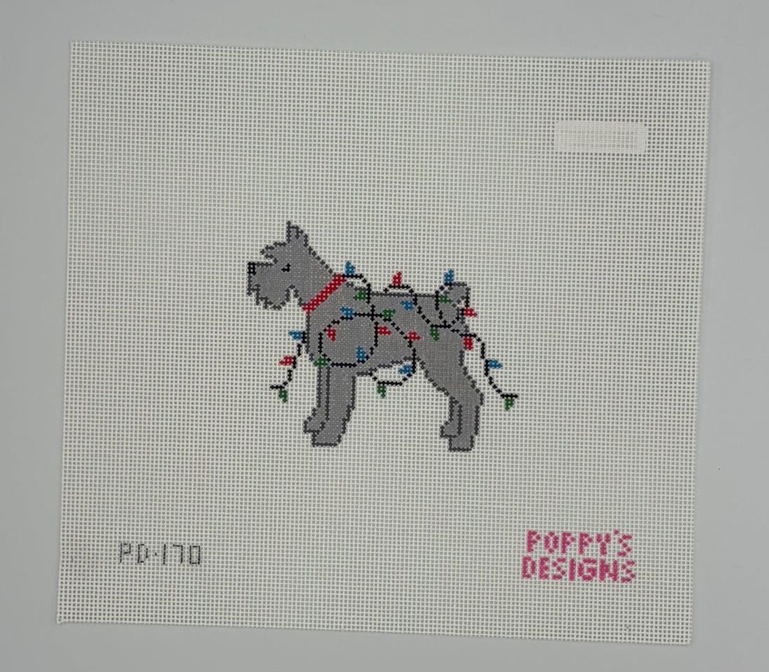 Christmas Lights - Schnauzer