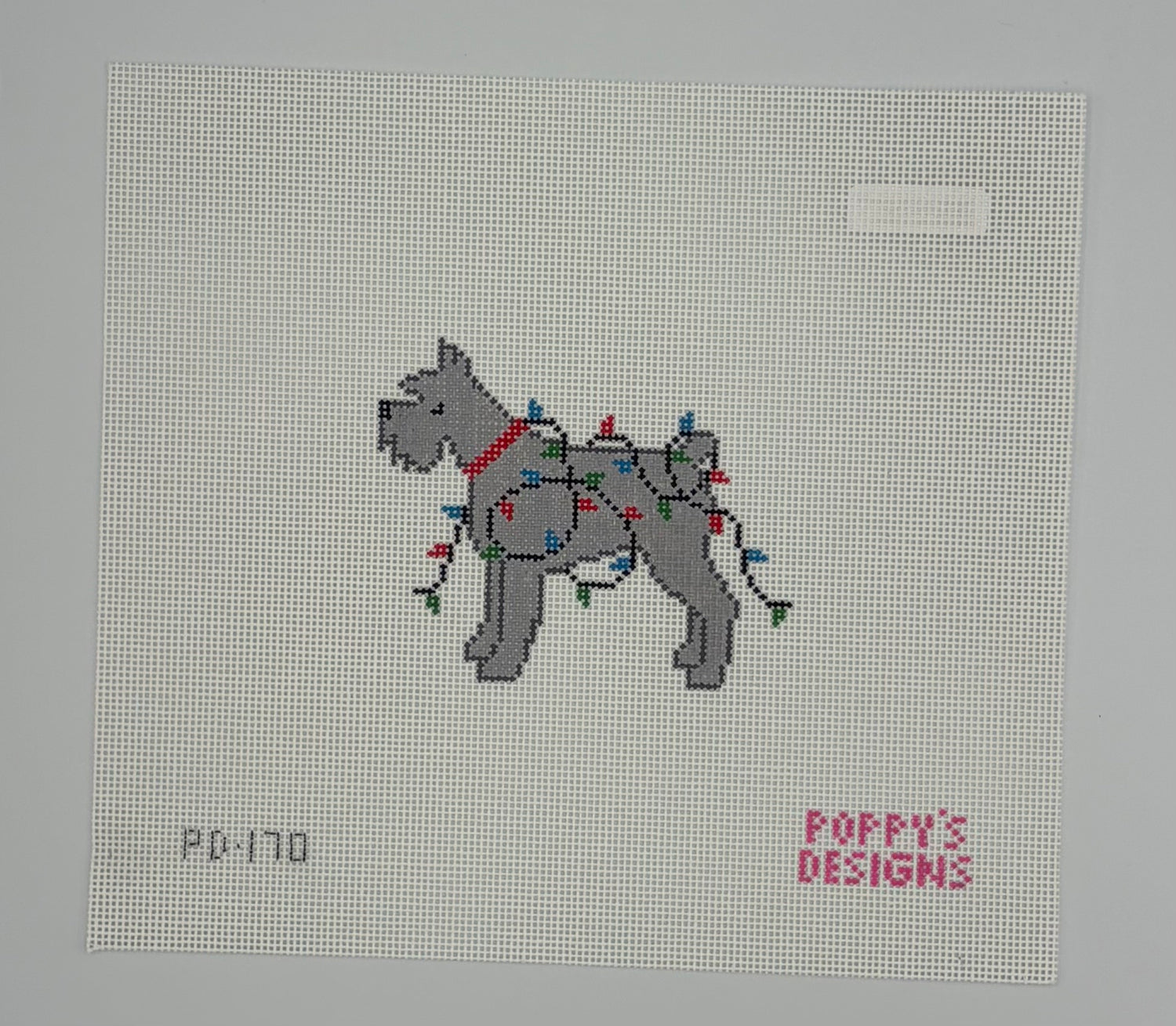 Christmas Lights - Schnauzer