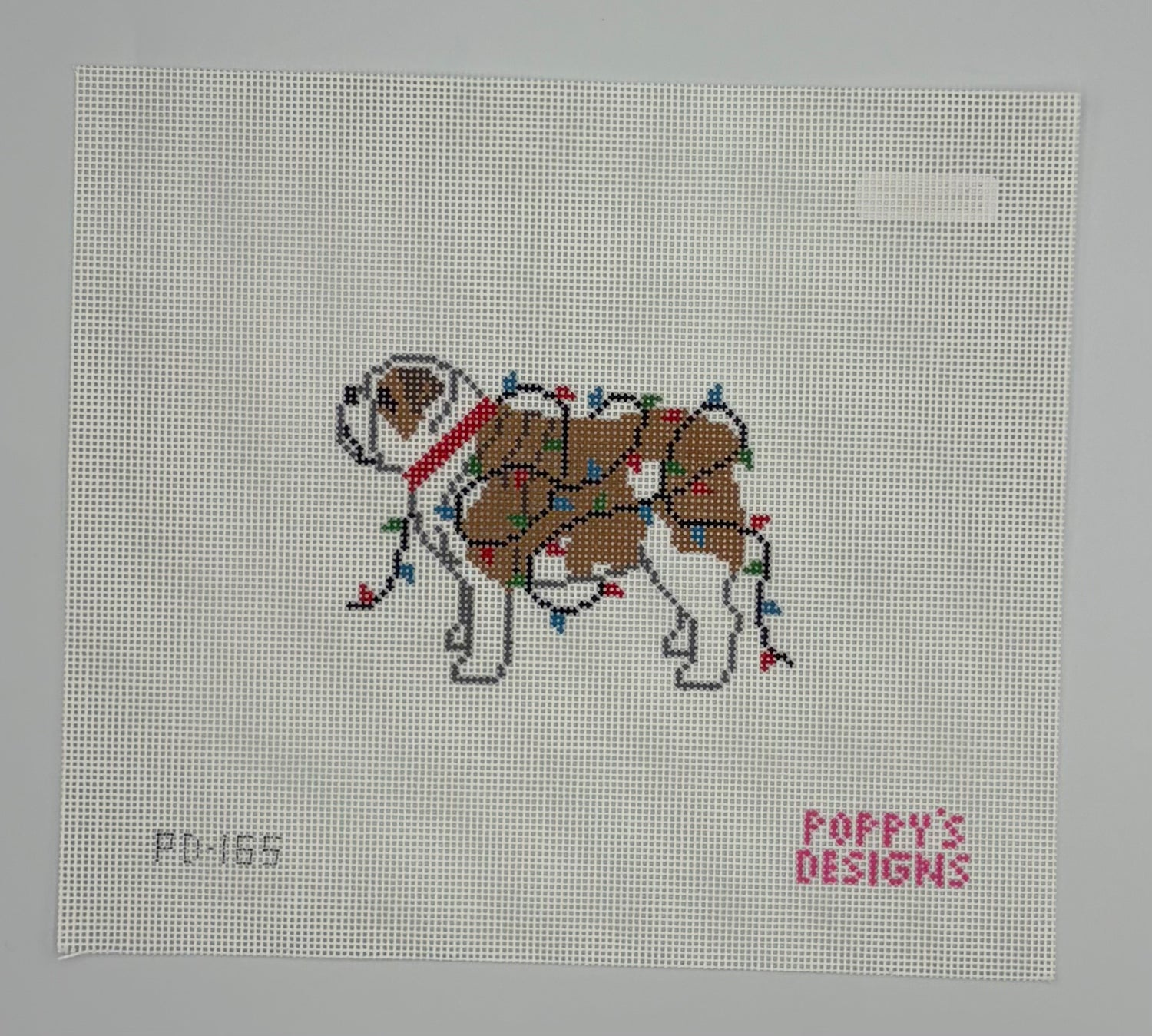 Christmas Lights - English Bulldog