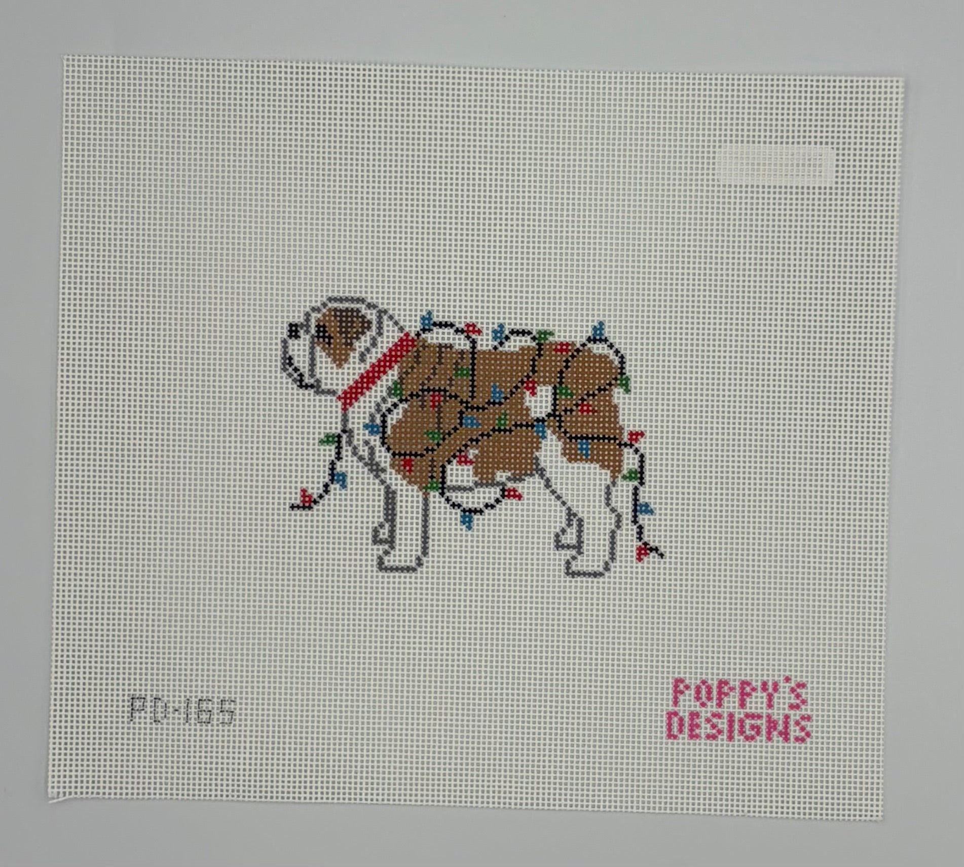 Christmas Lights - English Bulldog