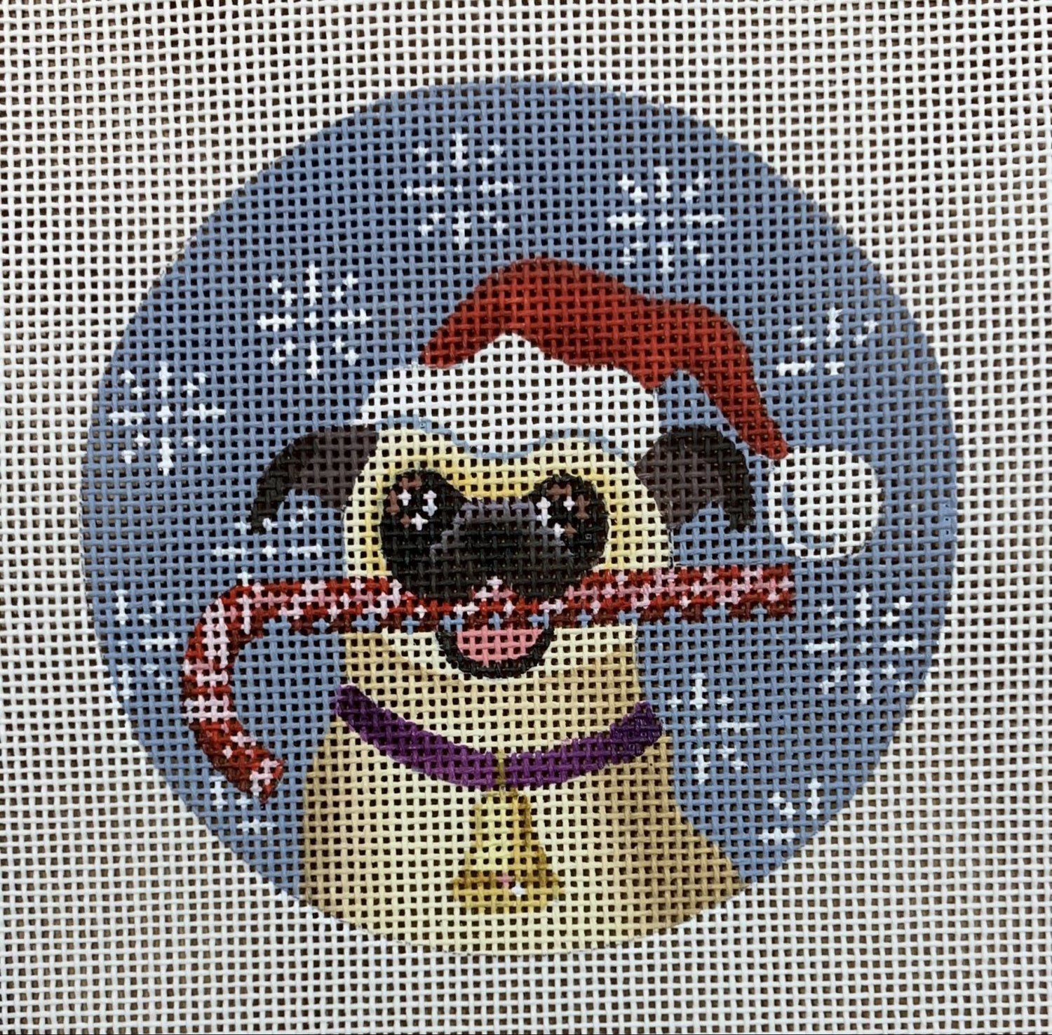 Pug Dog Christmas Circle