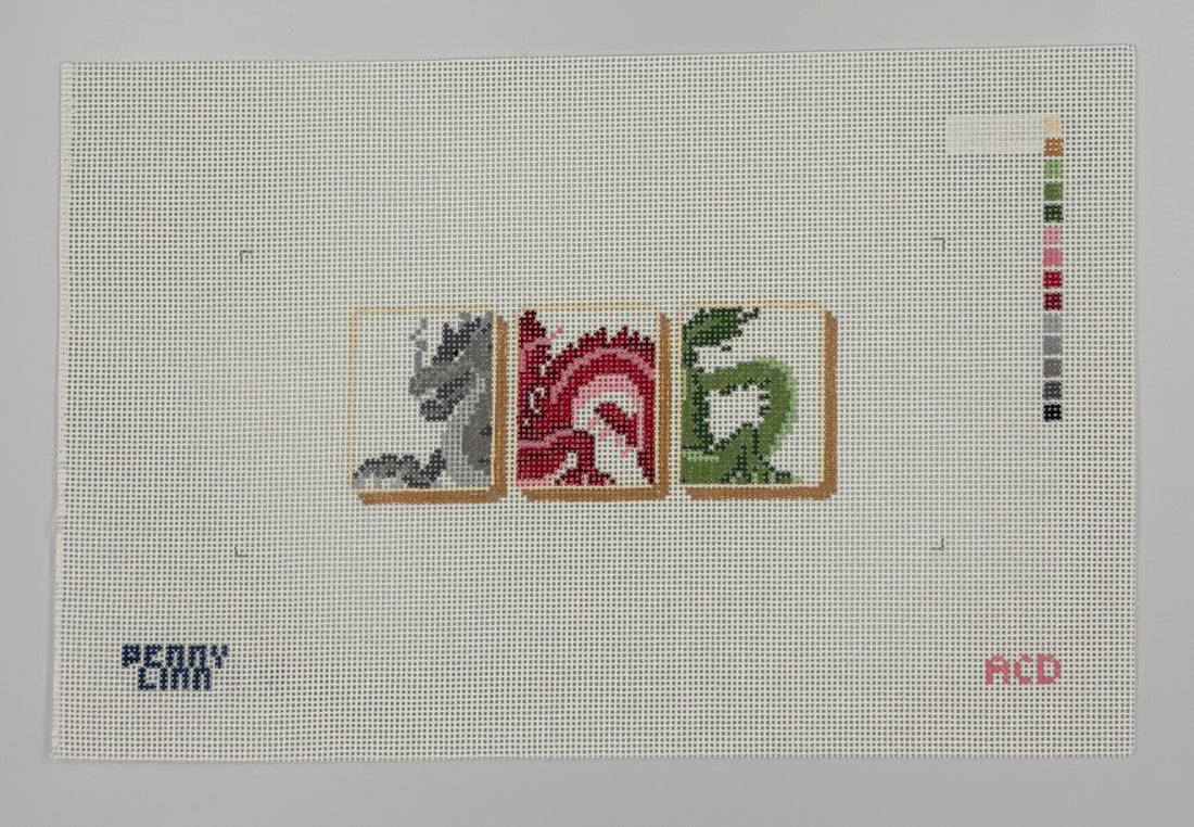 Mahjong Tile Set - Dragons