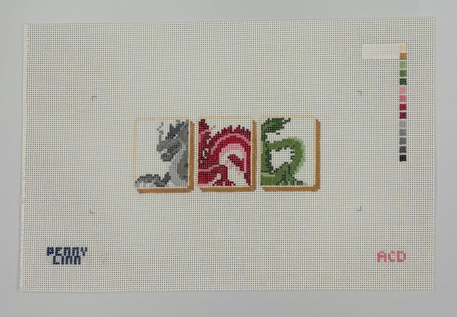 Mahjong Tile Set - Dragons