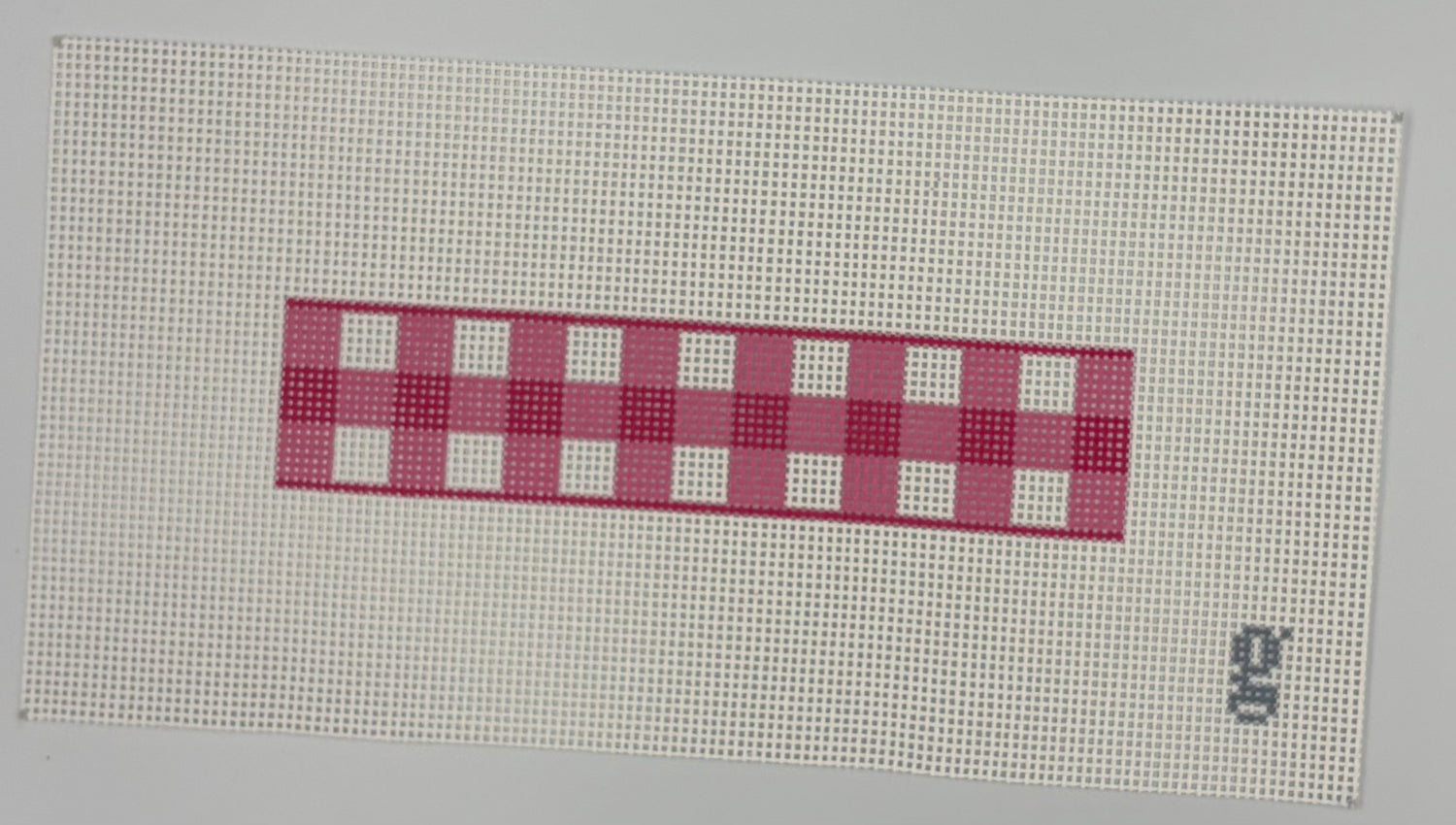 Key Fob - Gingham Pink