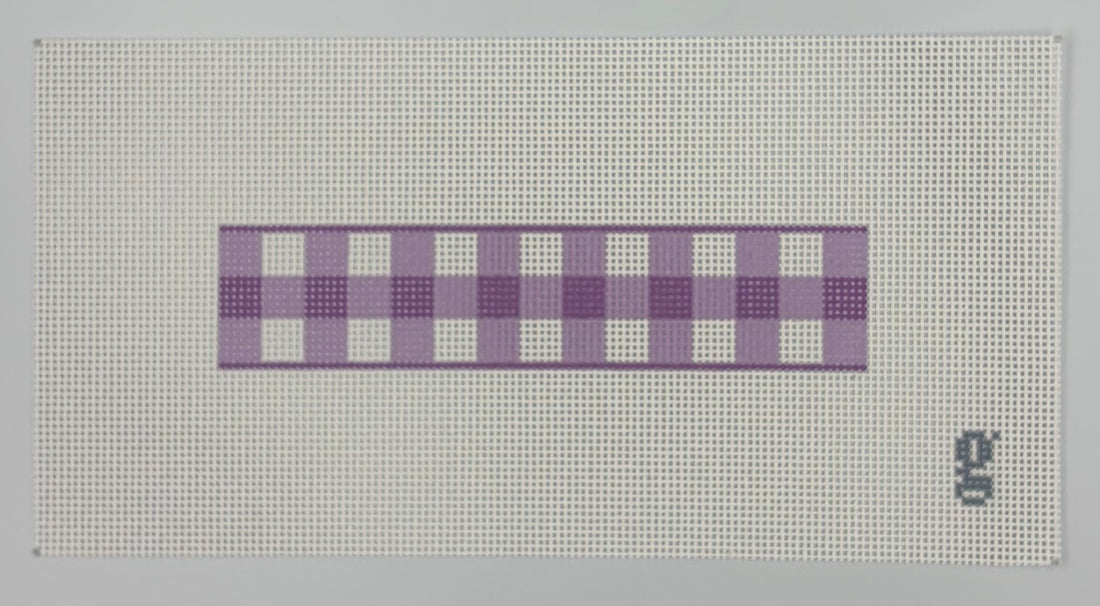 Key Fob - Gingham Purple